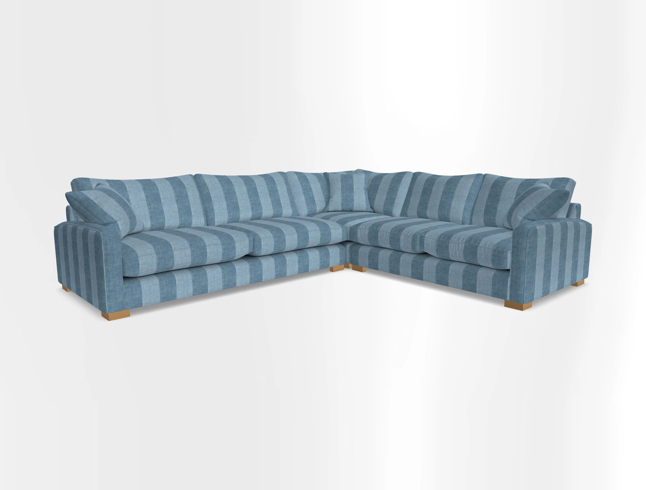 Brook Green large corner sofa LHF in Two Tone Plain Biscuit