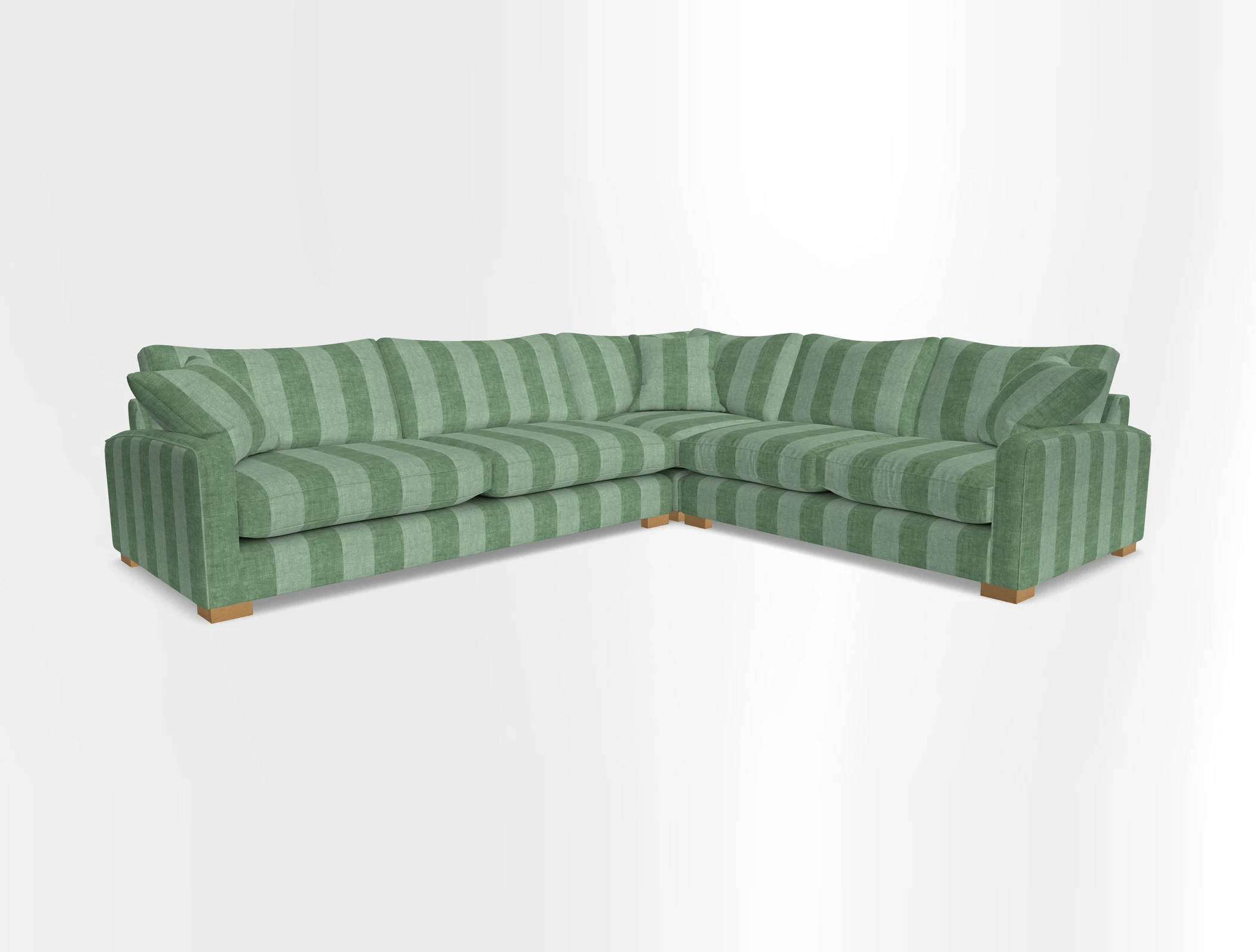 Brook Green large corner sofa LHF in Two Tone Plain Biscuit