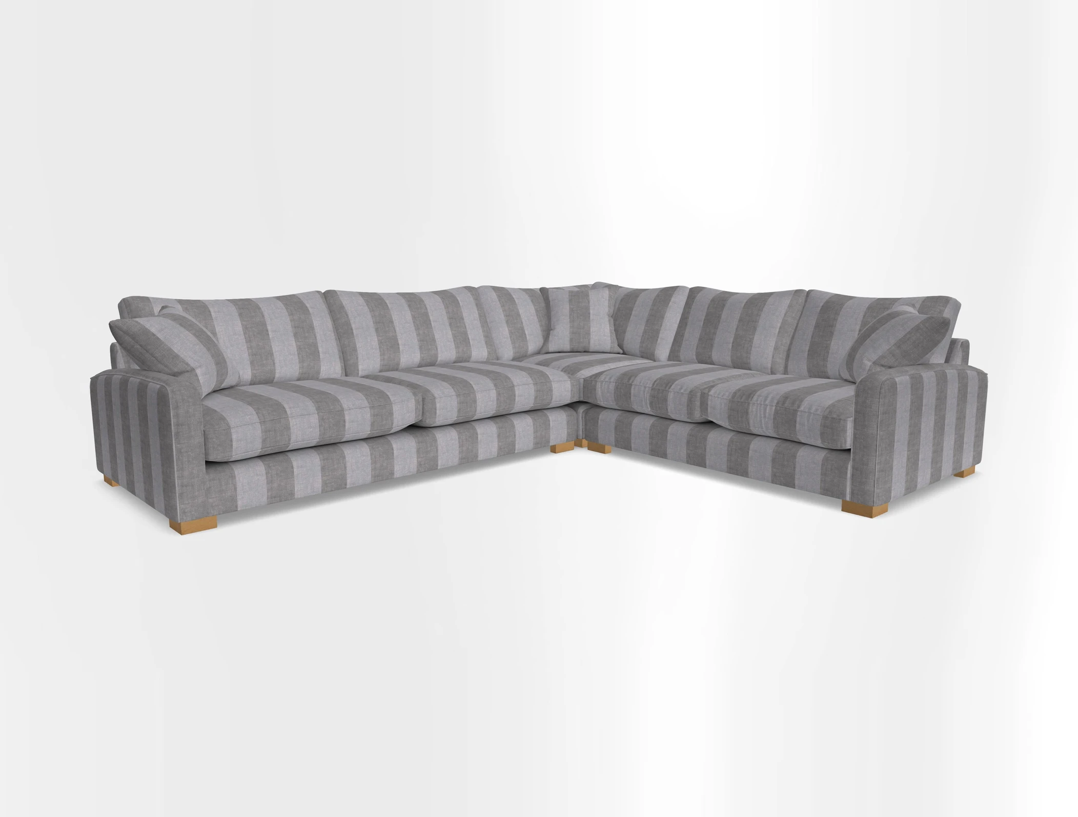 Brook Green large corner sofa LHF in Two Tone Plain Biscuit