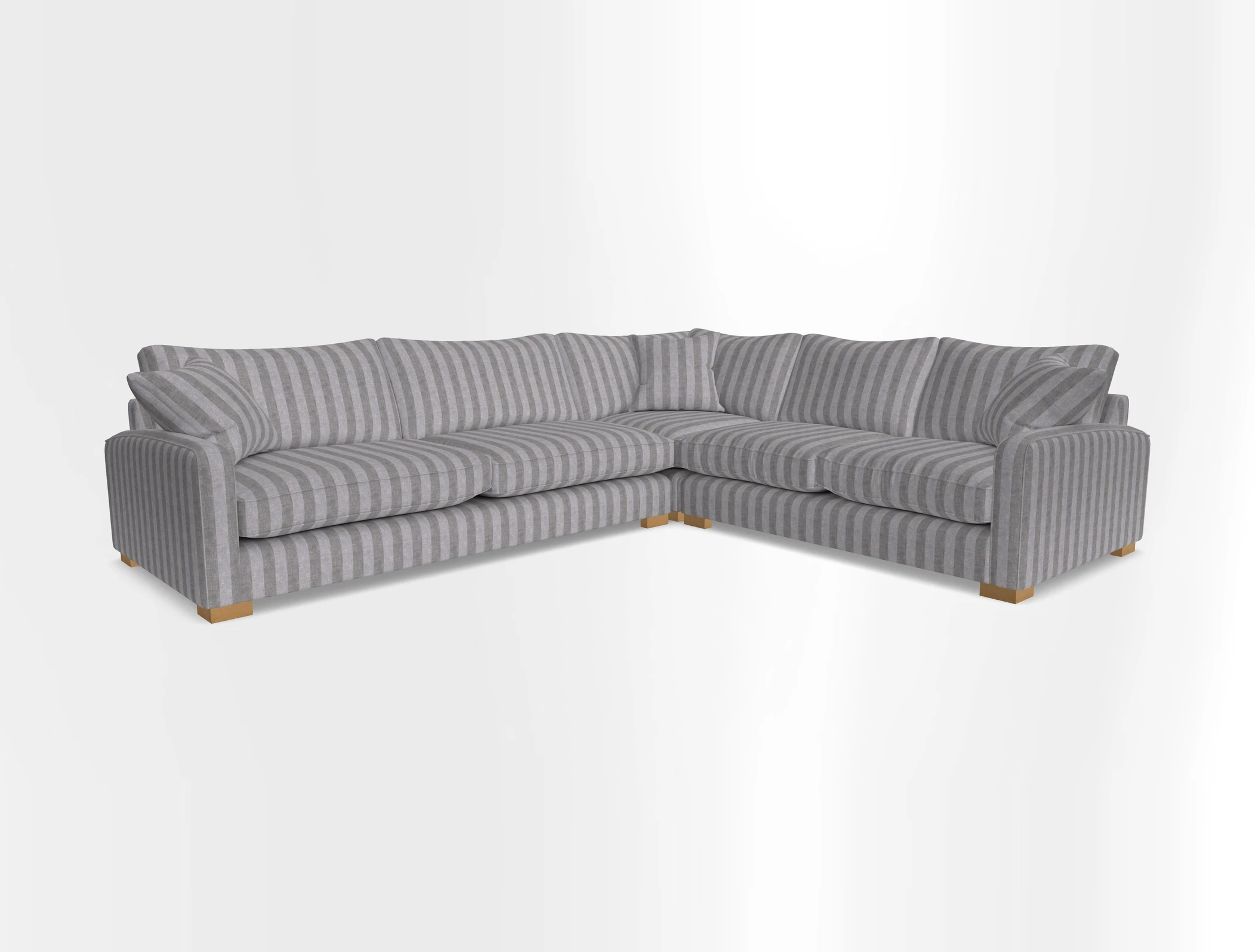 Brook Green large corner sofa LHF in Two Tone Plain Biscuit