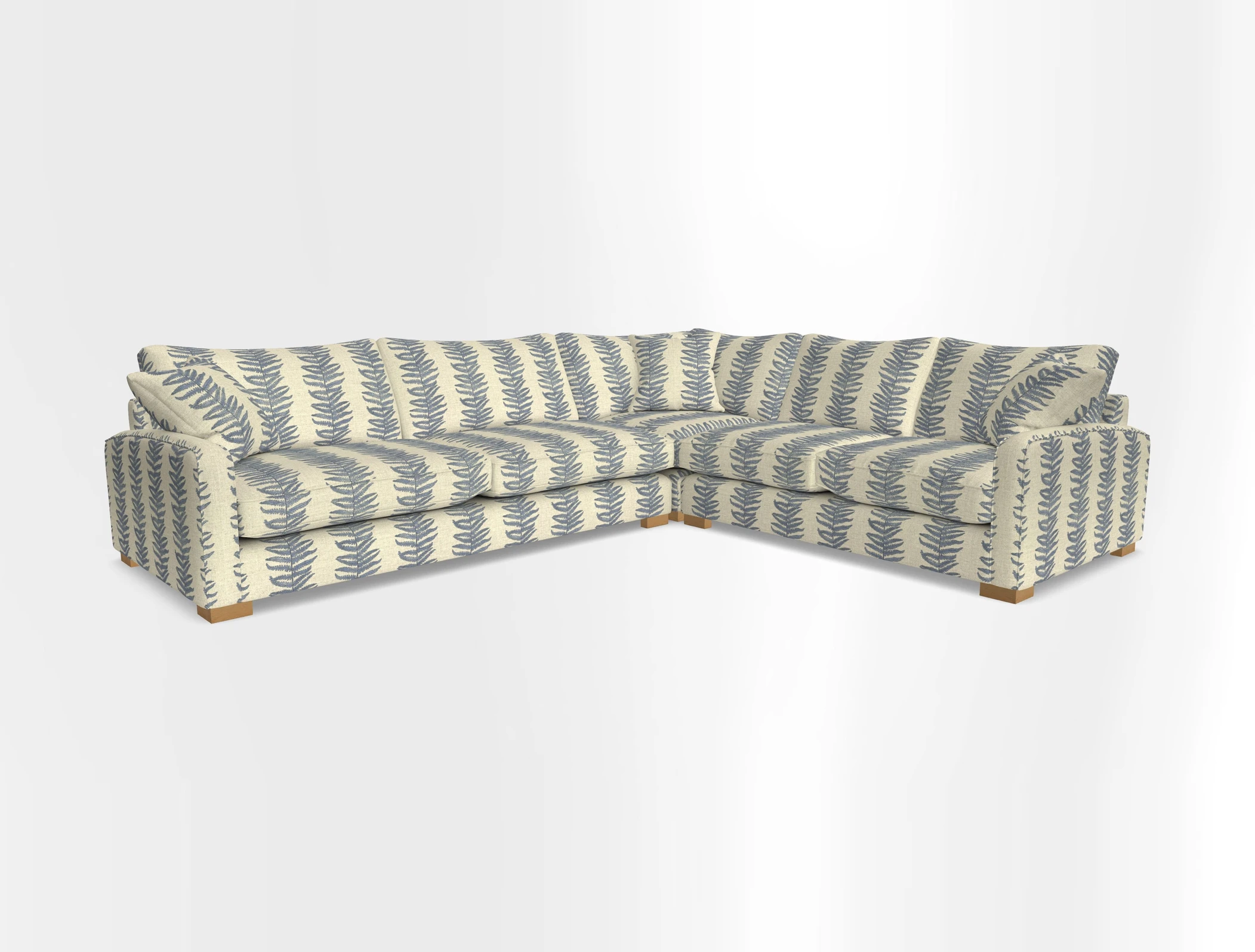 Brook Green large corner sofa LHF in Two Tone Plain Biscuit