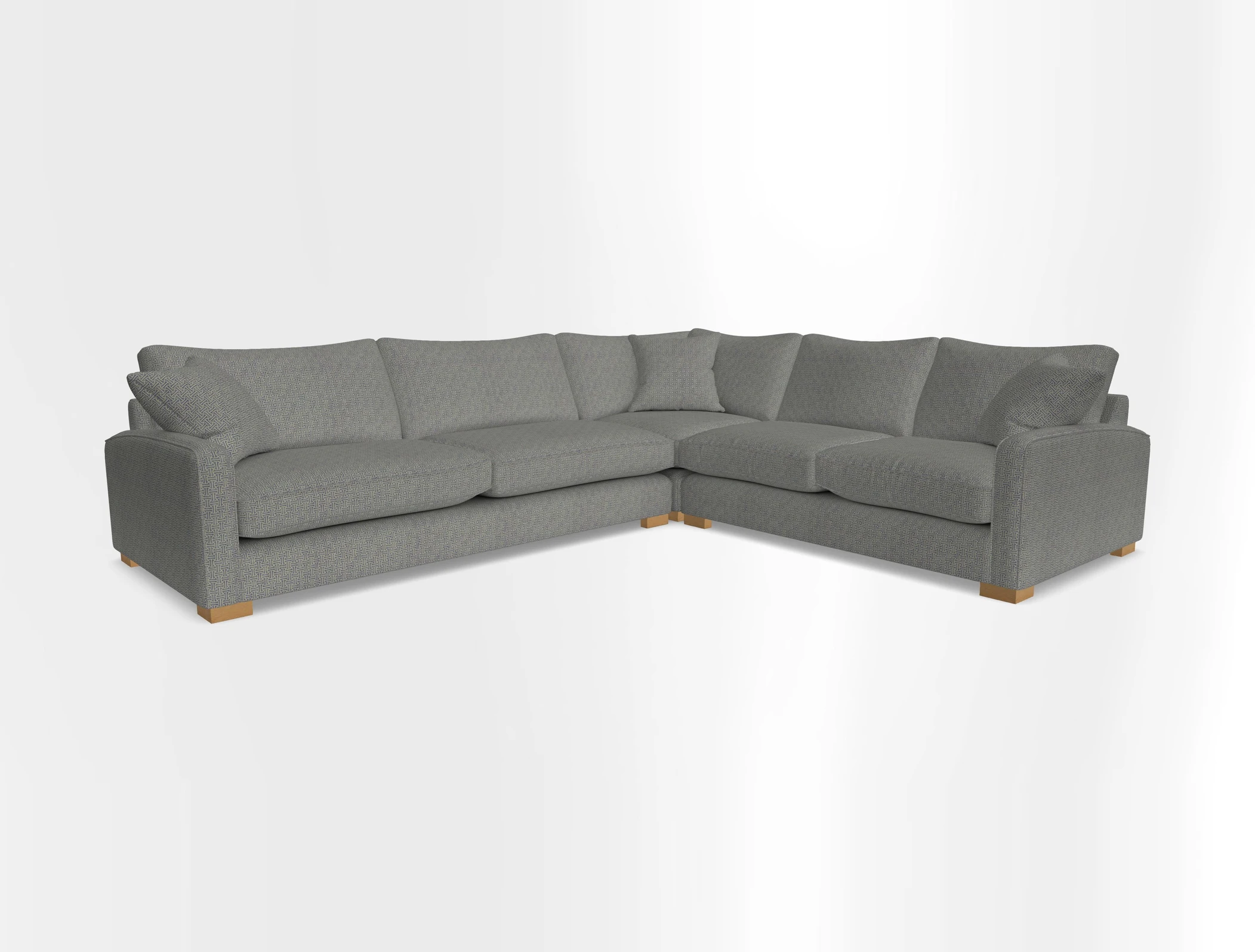 Brook Green large corner sofa LHF in Two Tone Plain Biscuit