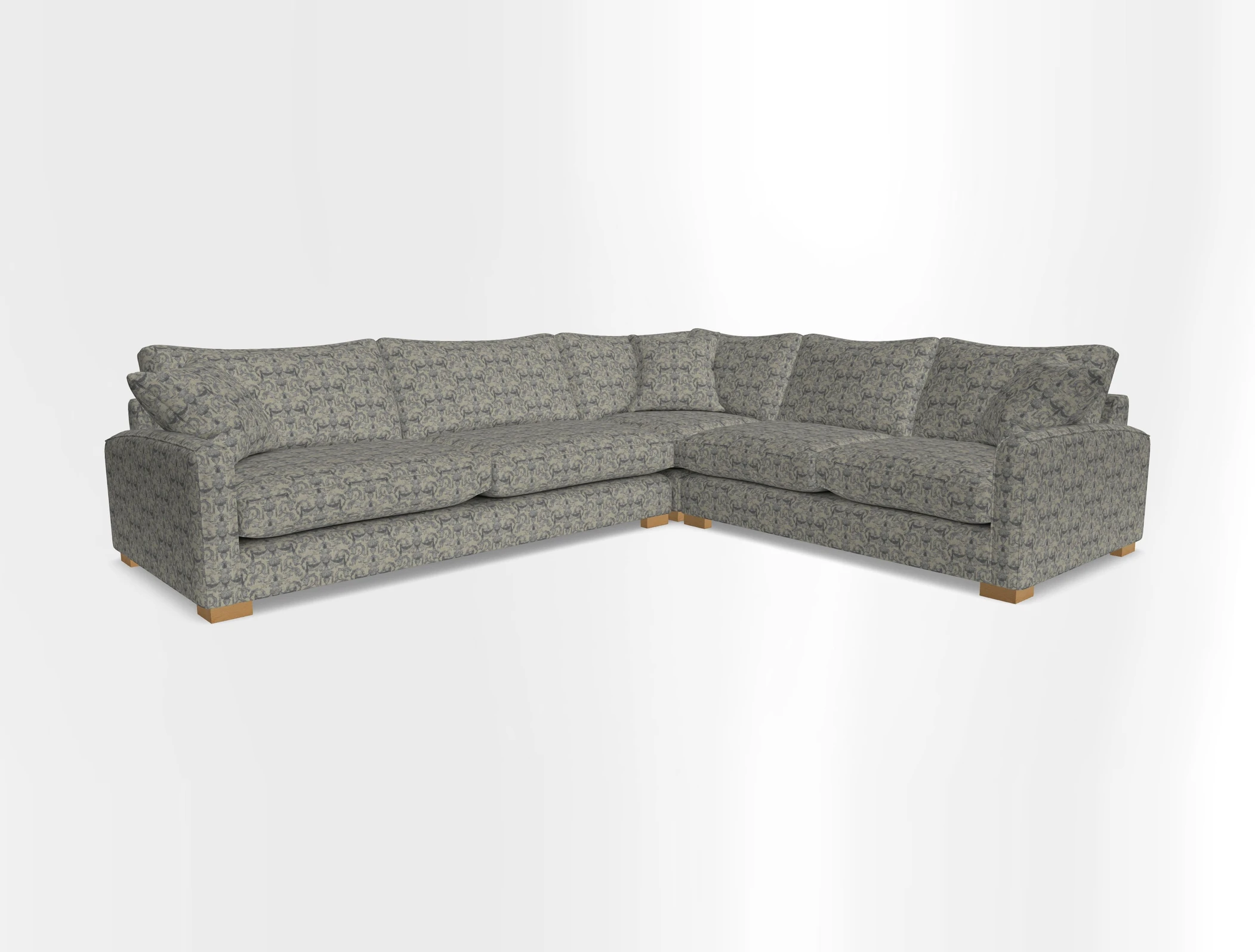 Brook Green large corner sofa LHF in Two Tone Plain Biscuit