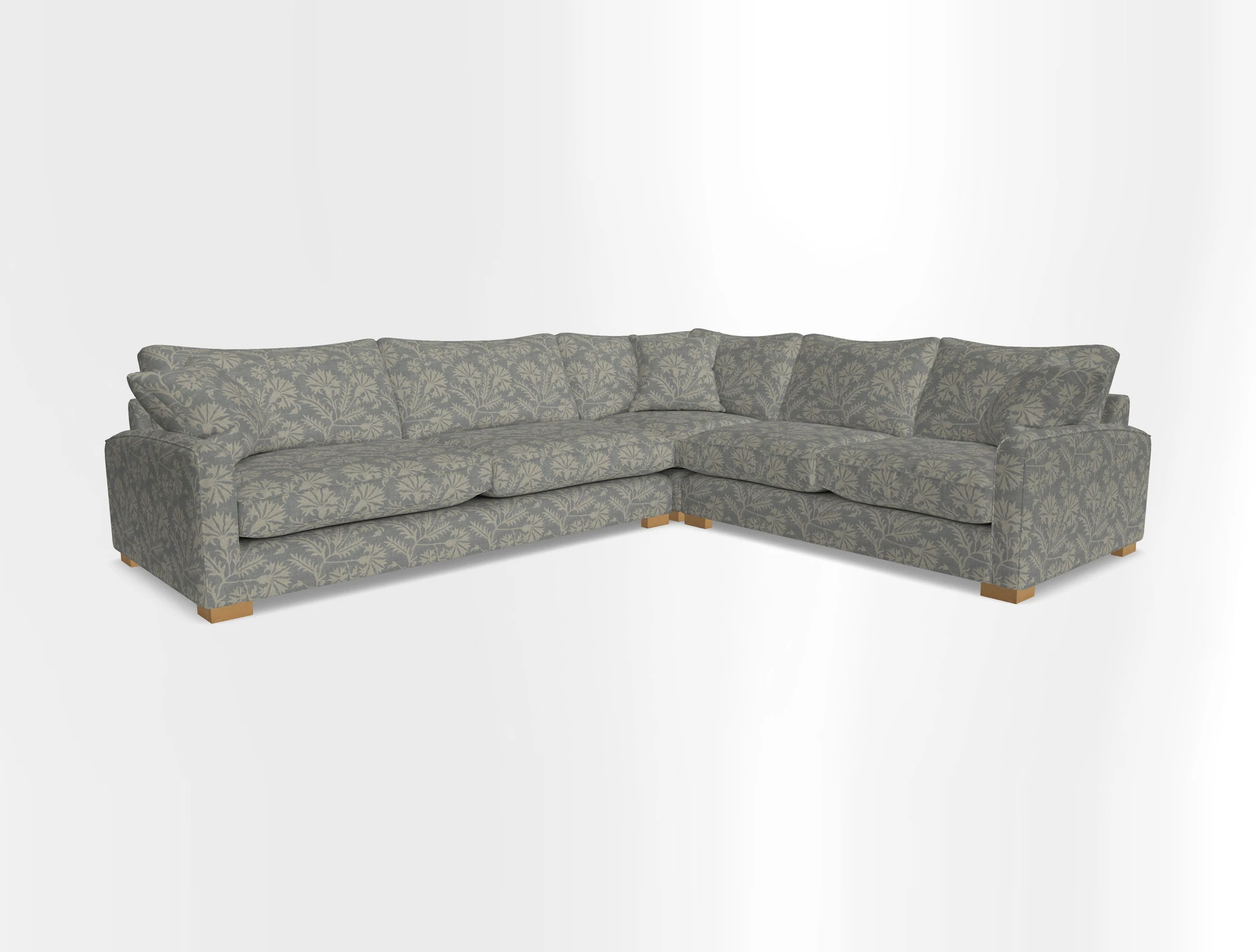 Brook Green large corner sofa LHF in Two Tone Plain Biscuit