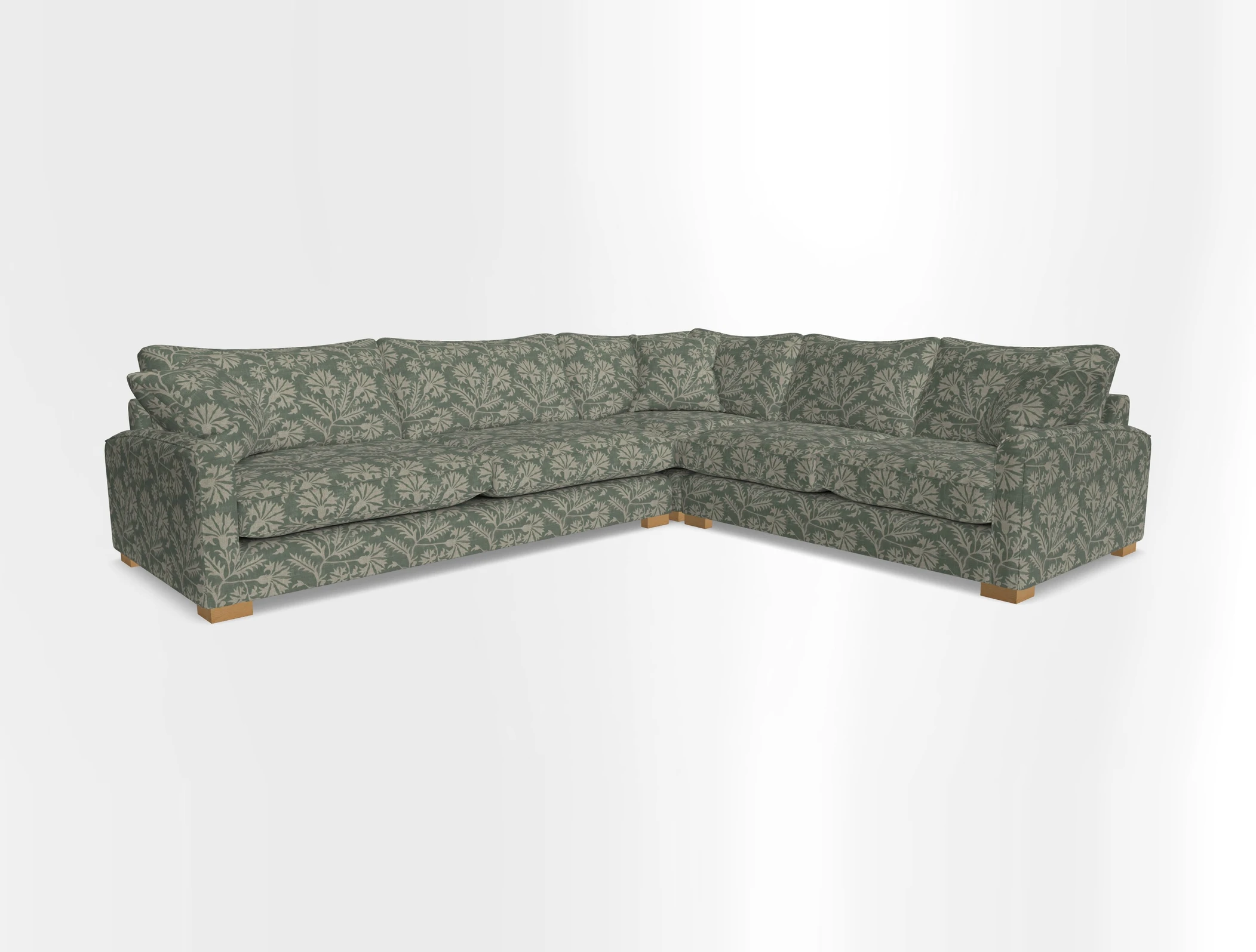 Brook Green large corner sofa LHF in Two Tone Plain Biscuit