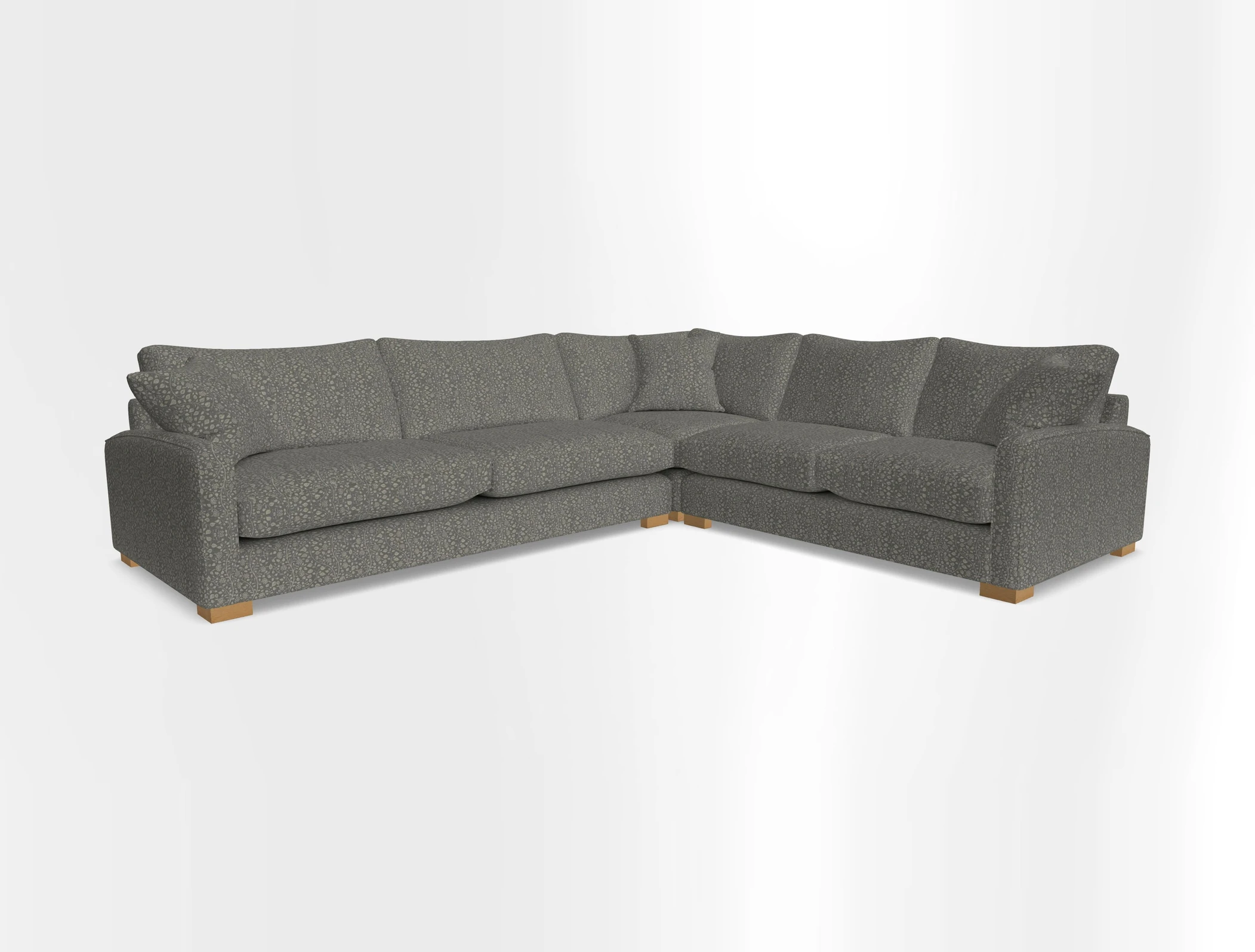 Brook Green large corner sofa LHF in Two Tone Plain Biscuit