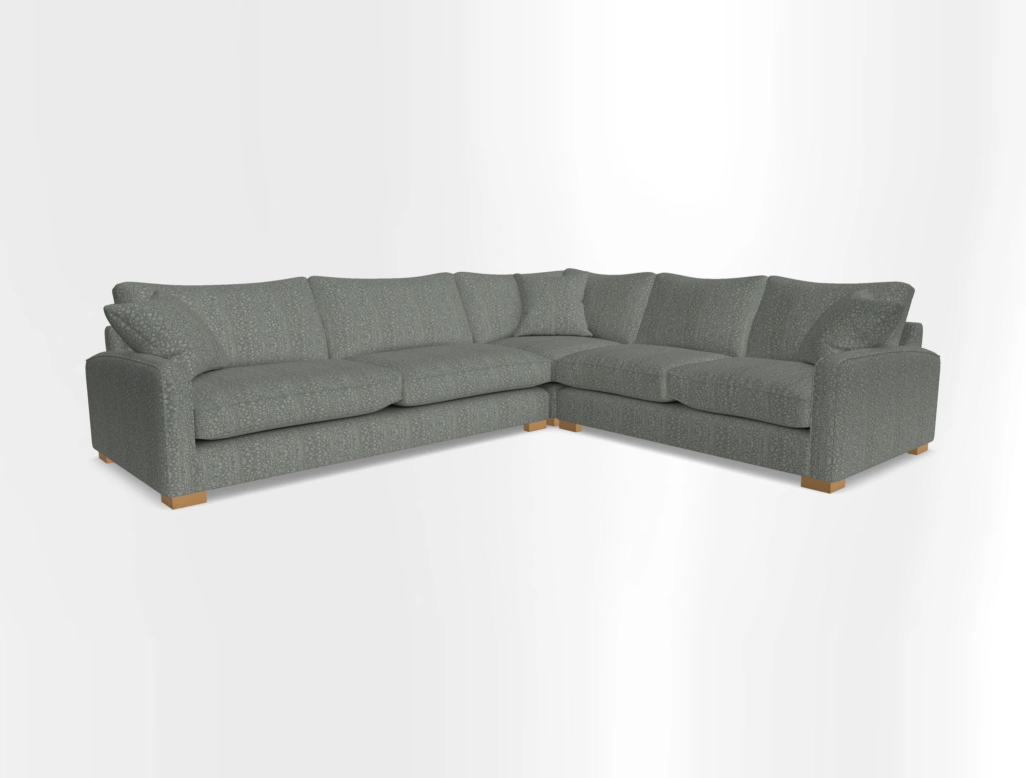 Brook Green large corner sofa LHF in Two Tone Plain Biscuit