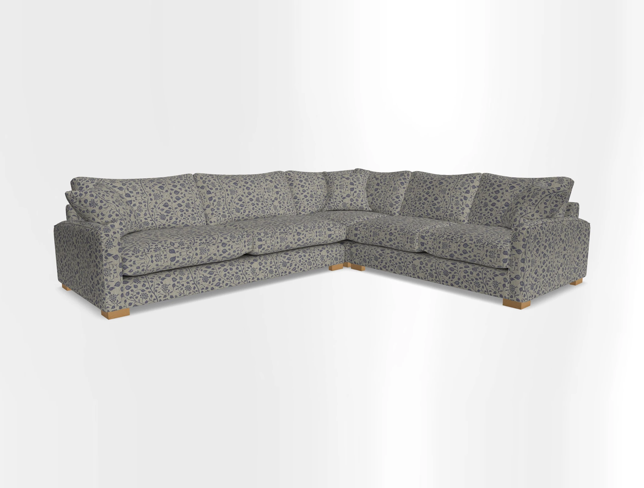 Brook Green large corner sofa LHF in Two Tone Plain Biscuit