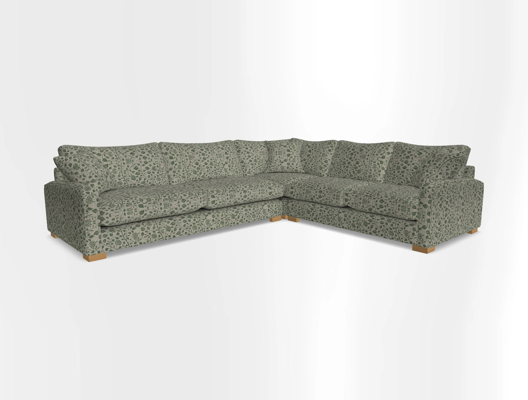 Brook Green large corner sofa LHF in Two Tone Plain Biscuit