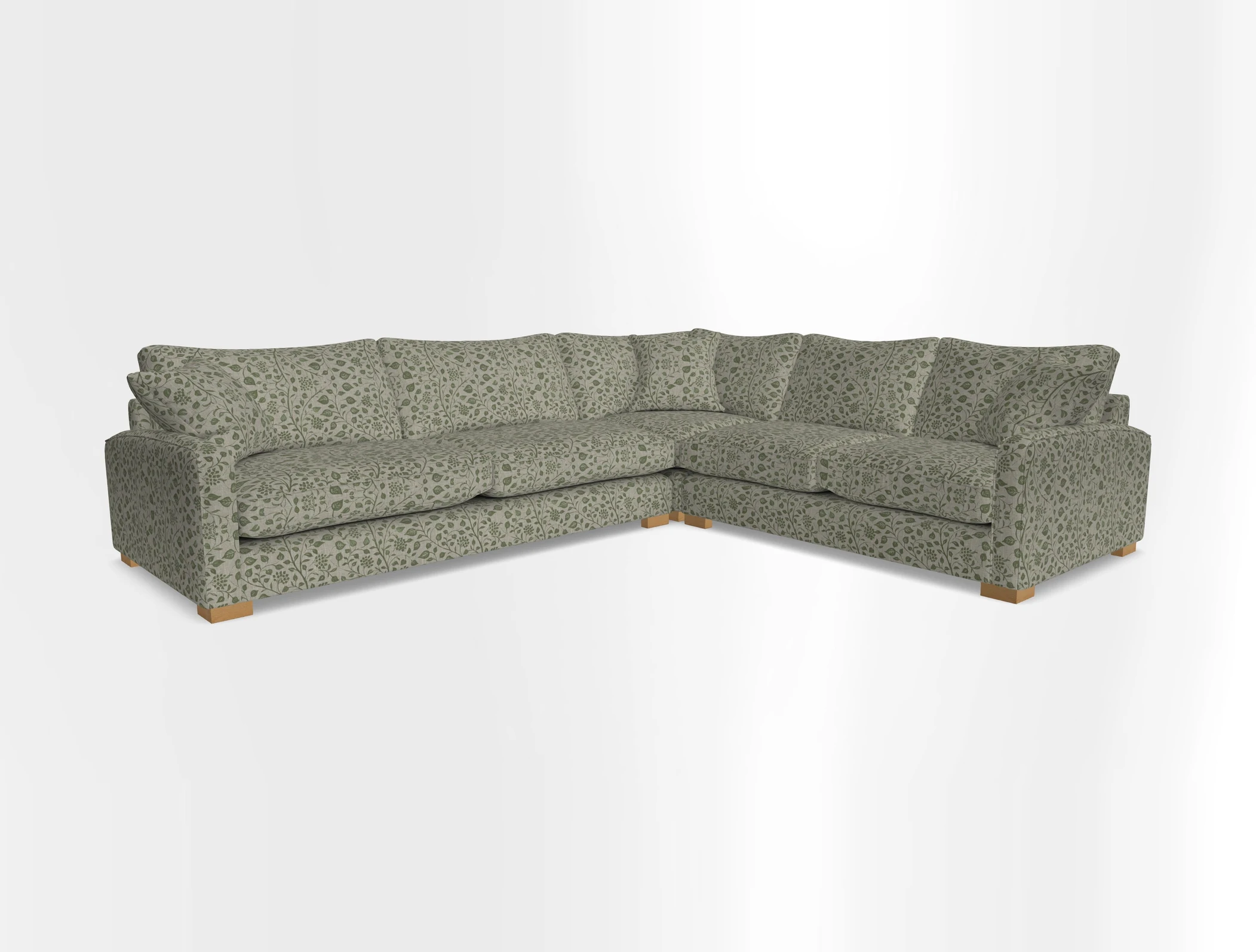 Brook Green large corner sofa LHF in Two Tone Plain Biscuit