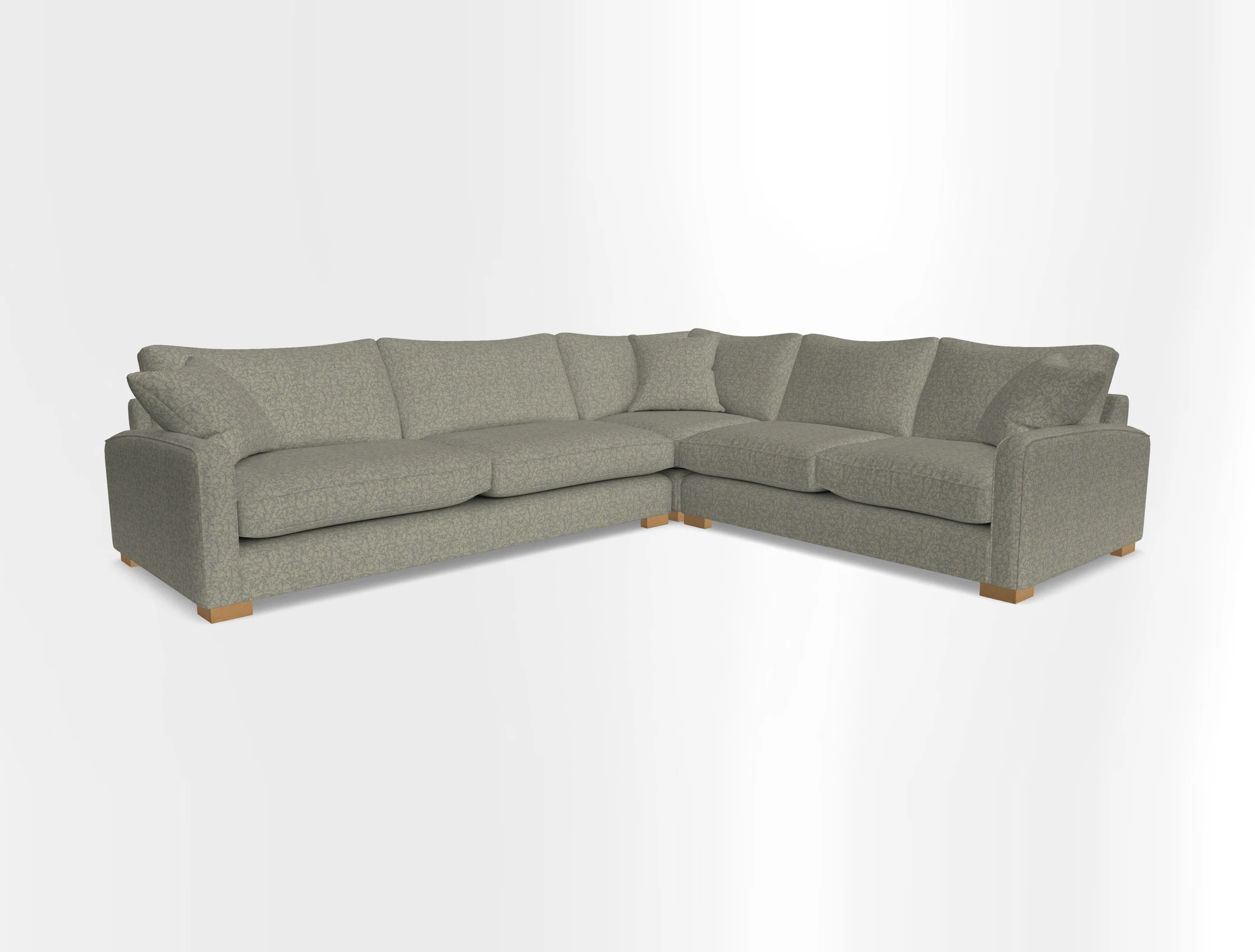 Brook Green large corner sofa LHF in Two Tone Plain Biscuit