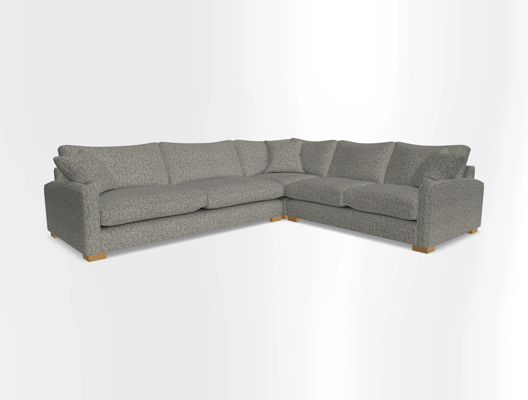 Brook Green large corner sofa LHF in Two Tone Plain Biscuit