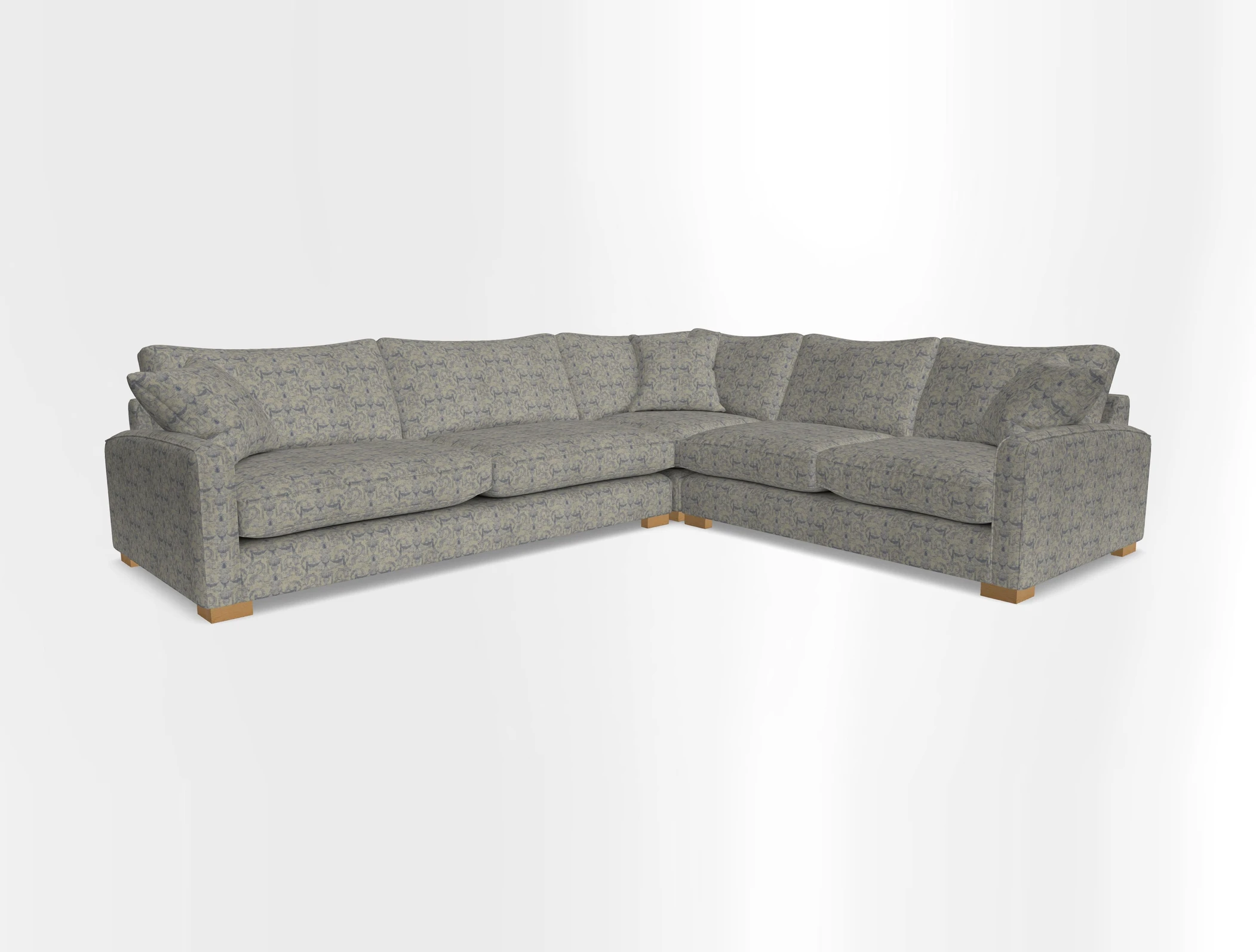 Brook Green large corner sofa LHF in Two Tone Plain Biscuit