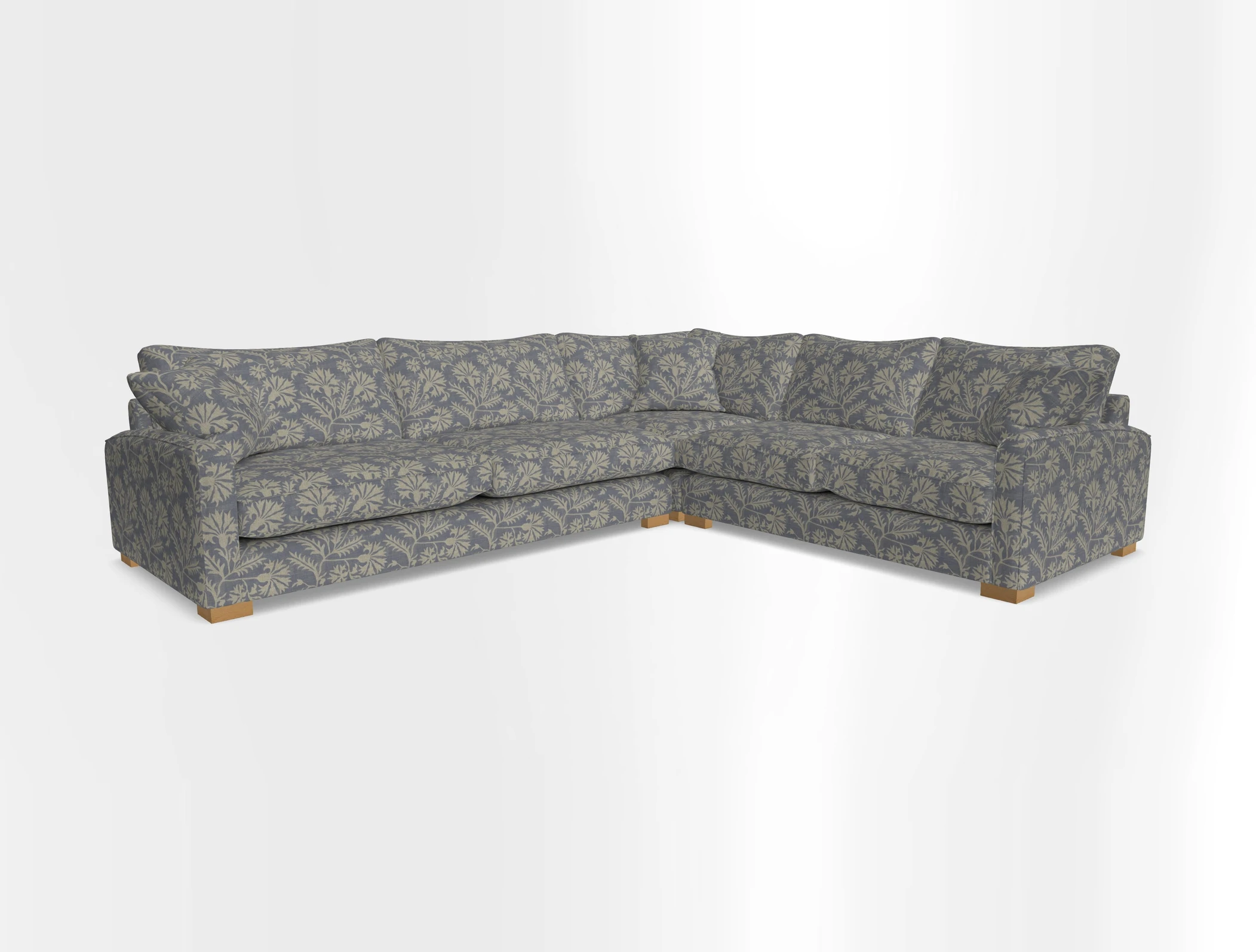 Brook Green large corner sofa LHF in Two Tone Plain Biscuit