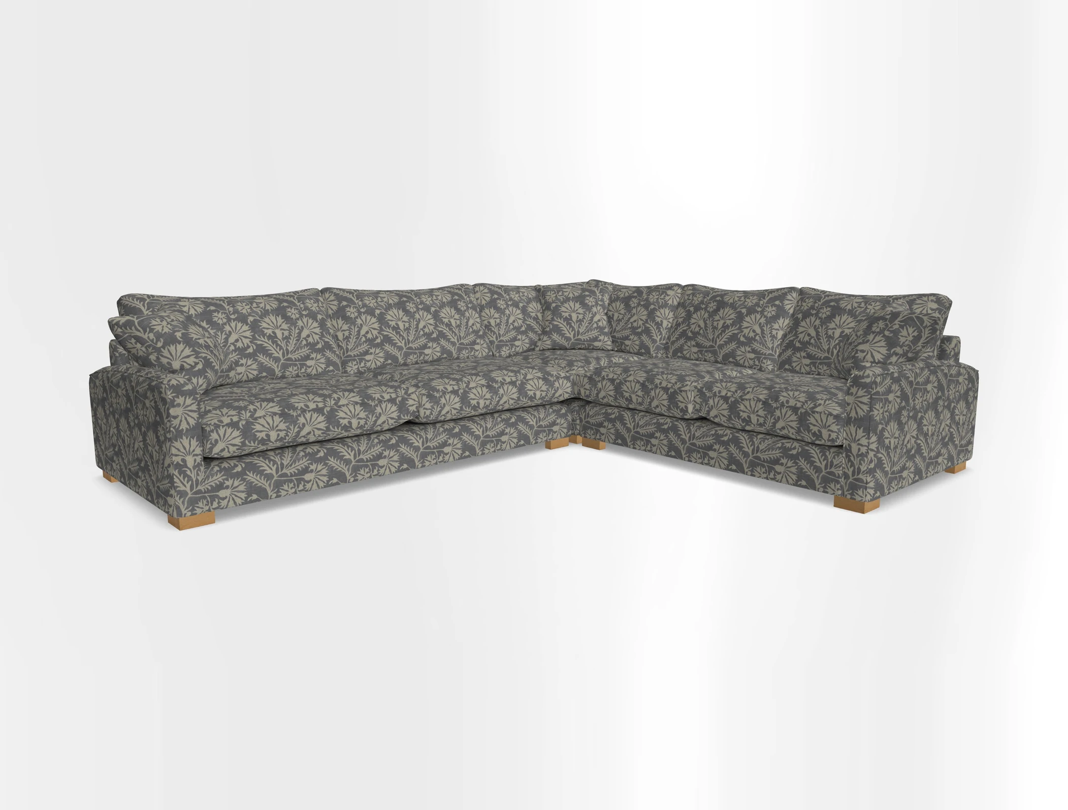 Brook Green large corner sofa LHF in Two Tone Plain Biscuit