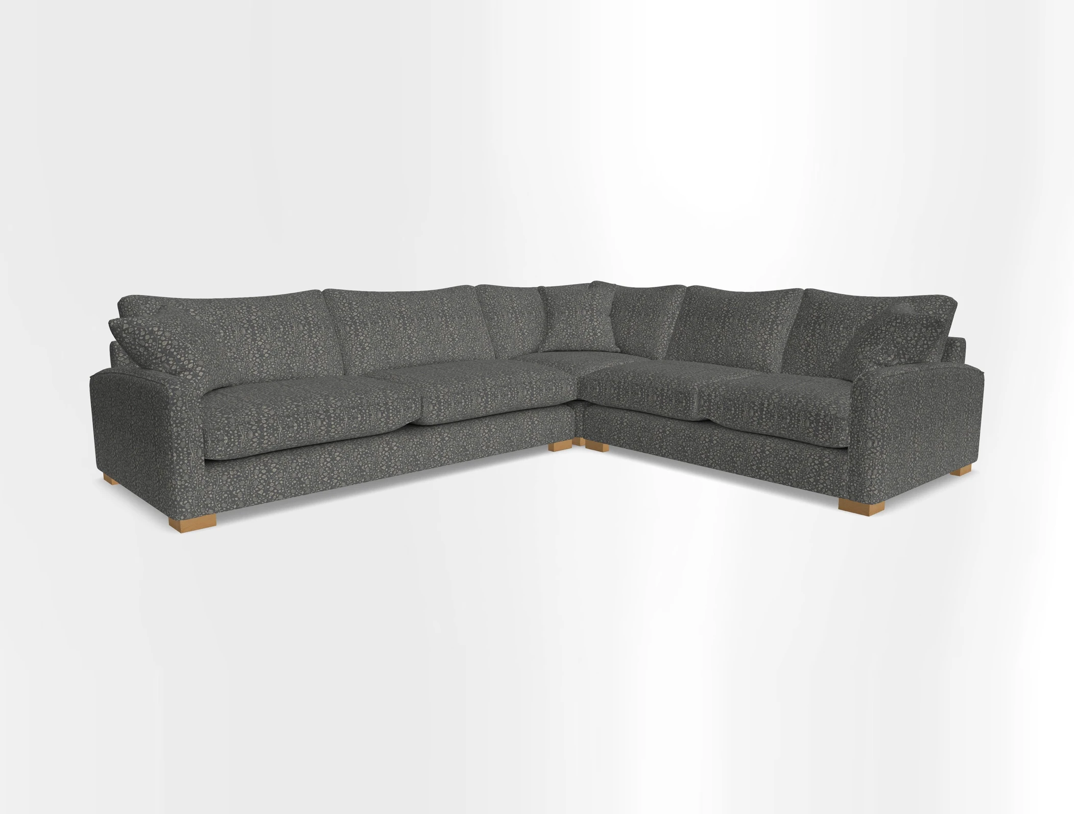 Brook Green large corner sofa LHF in Two Tone Plain Biscuit