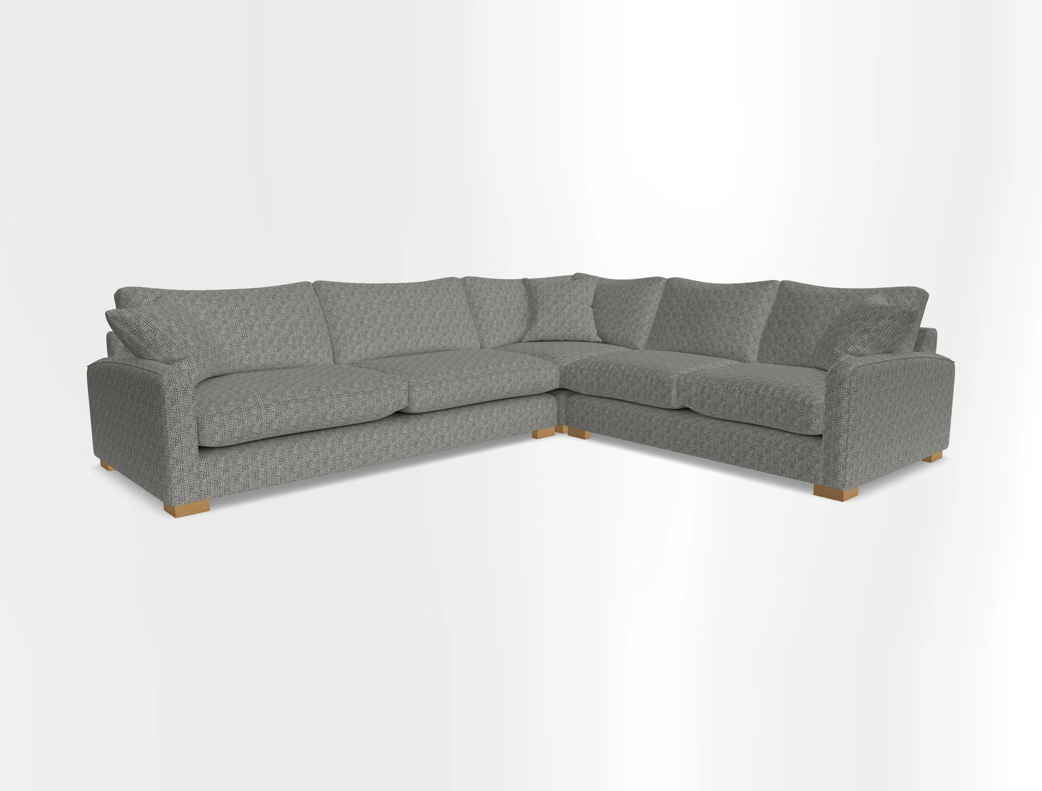 Brook Green large corner sofa LHF in Two Tone Plain Biscuit