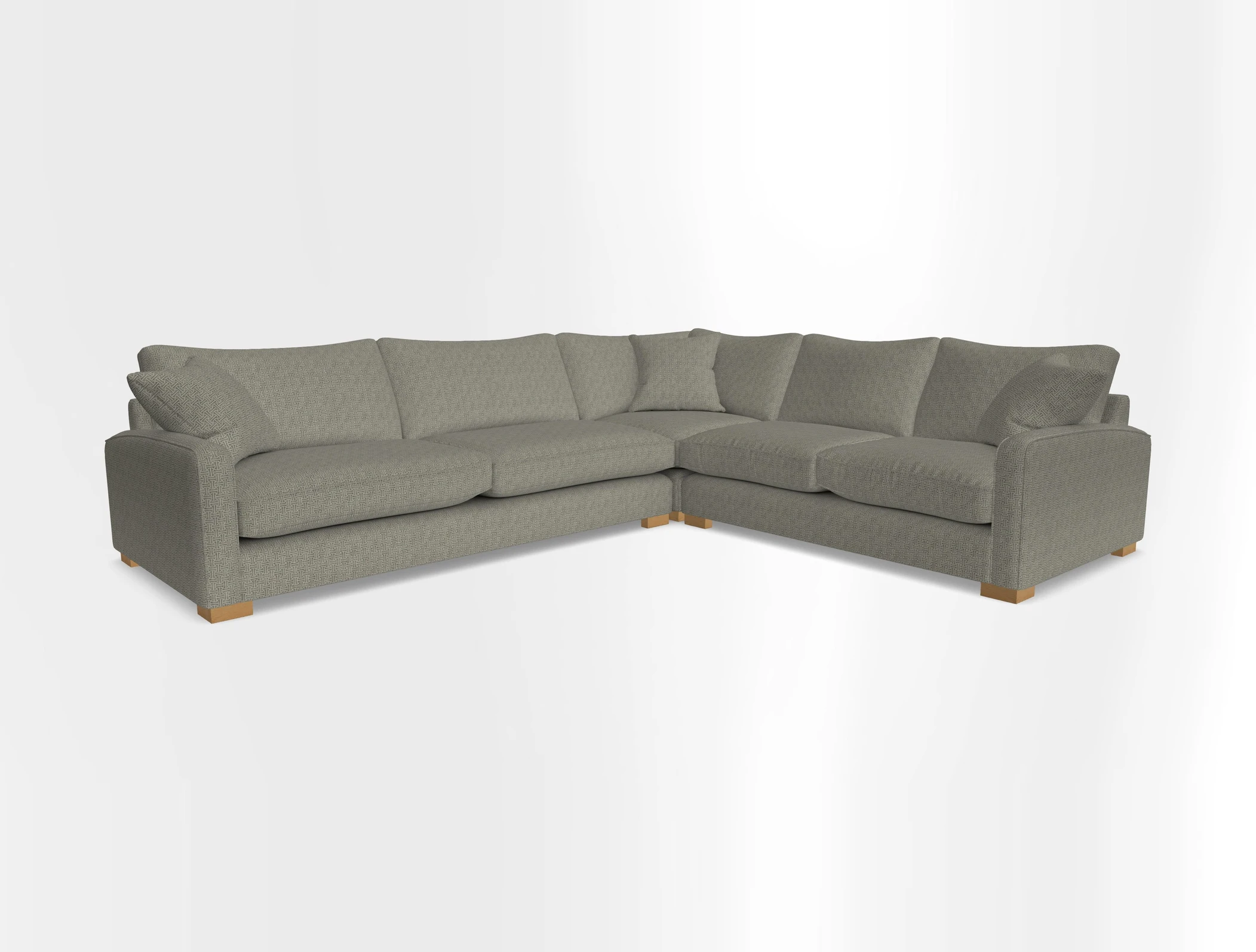 Brook Green large corner sofa LHF in Two Tone Plain Biscuit