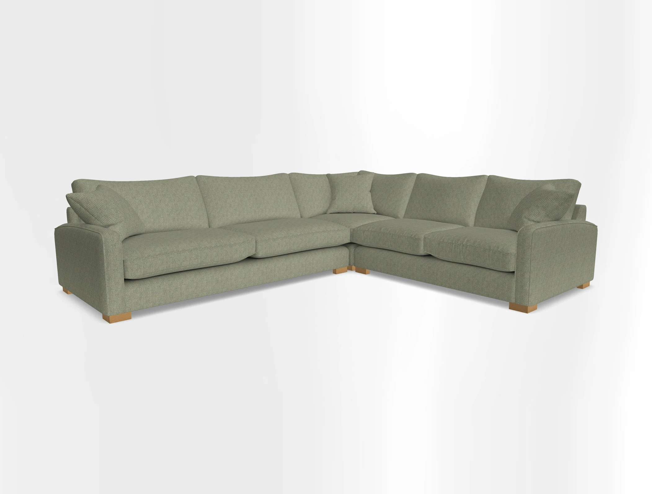 Brook Green large corner sofa LHF in Two Tone Plain Biscuit