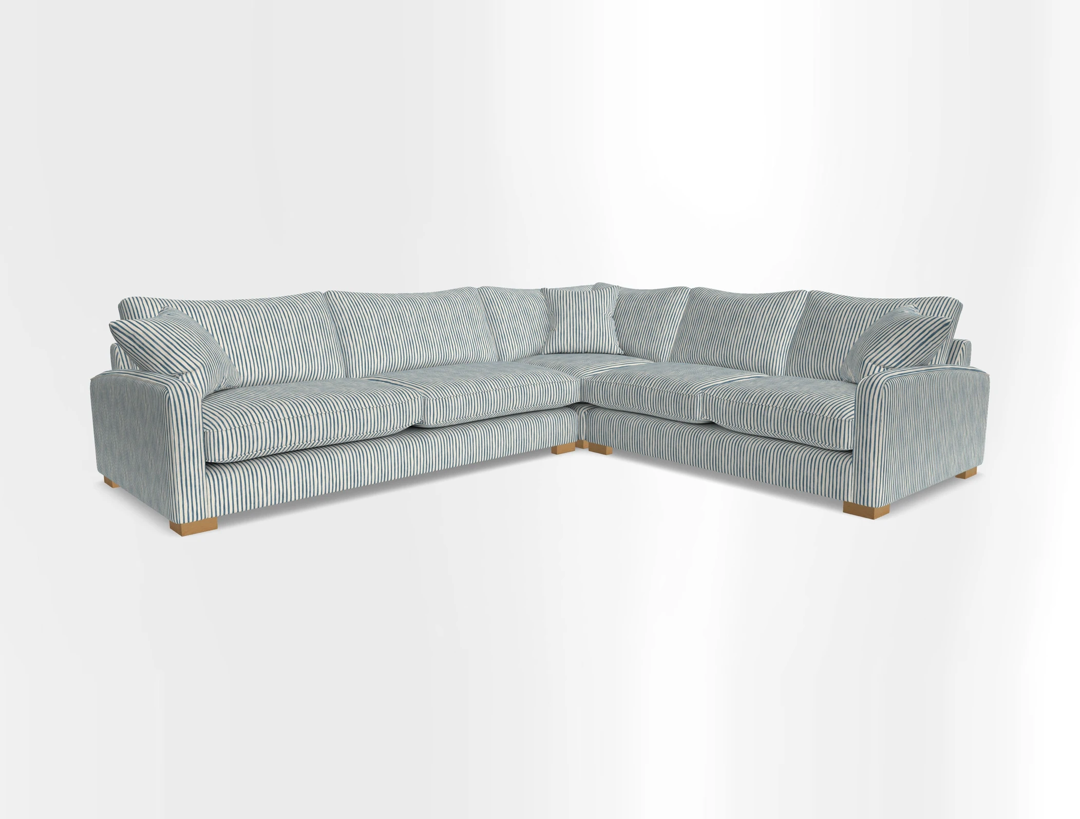 Brook Green large corner sofa LHF in Two Tone Plain Biscuit