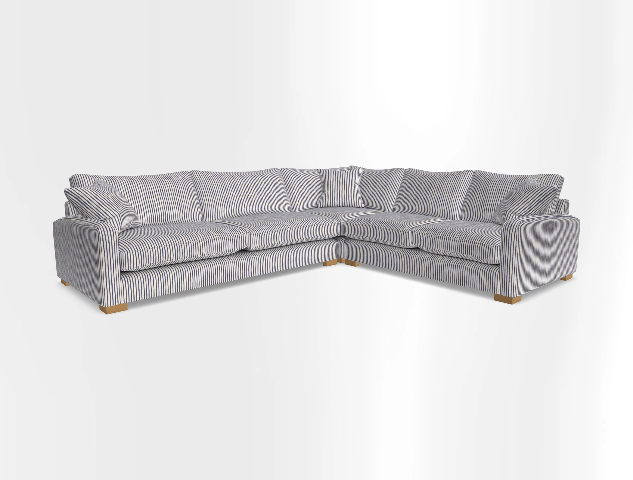 Brook Green large corner sofa LHF in Two Tone Plain Biscuit