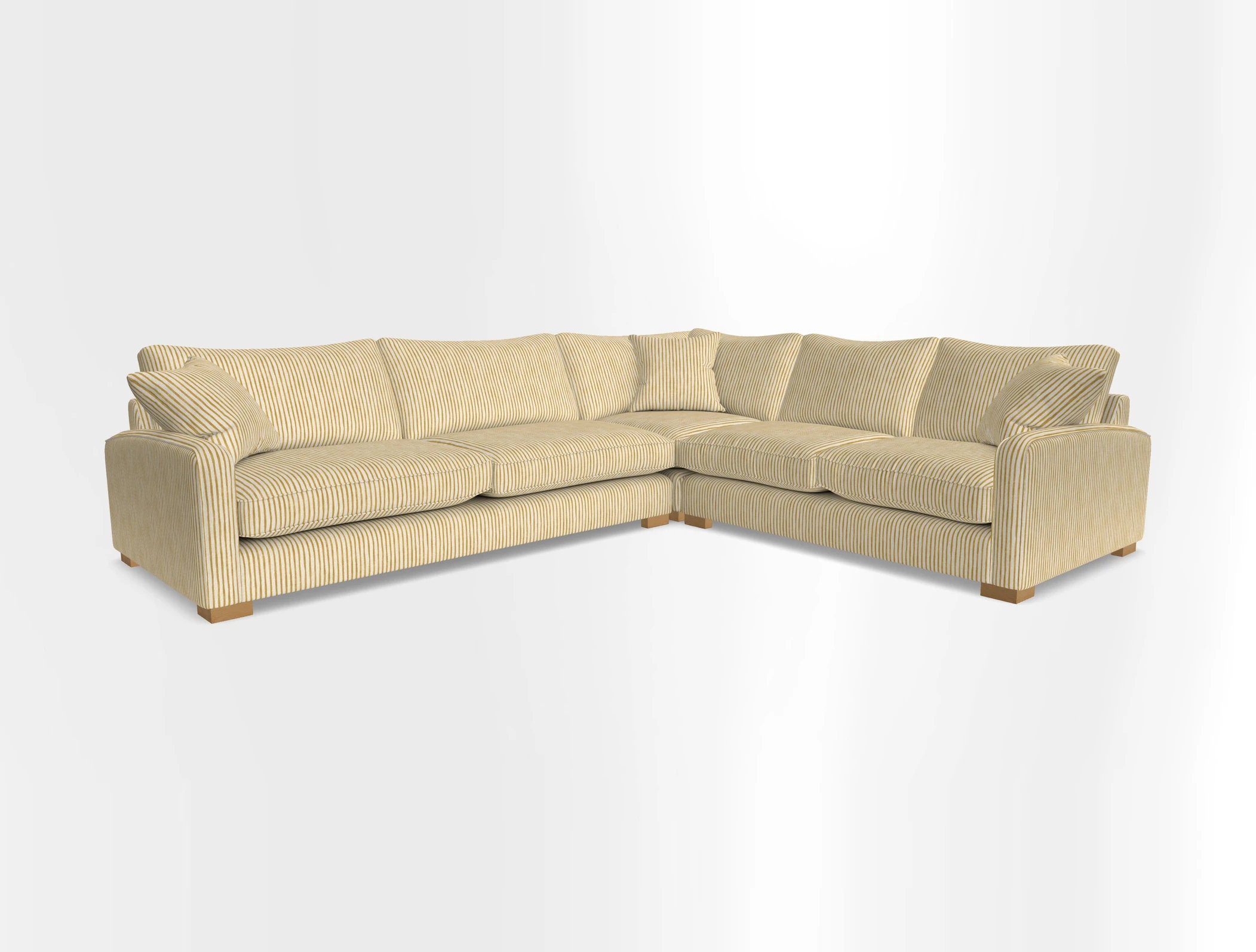 Brook Green large corner sofa LHF in Two Tone Plain Biscuit