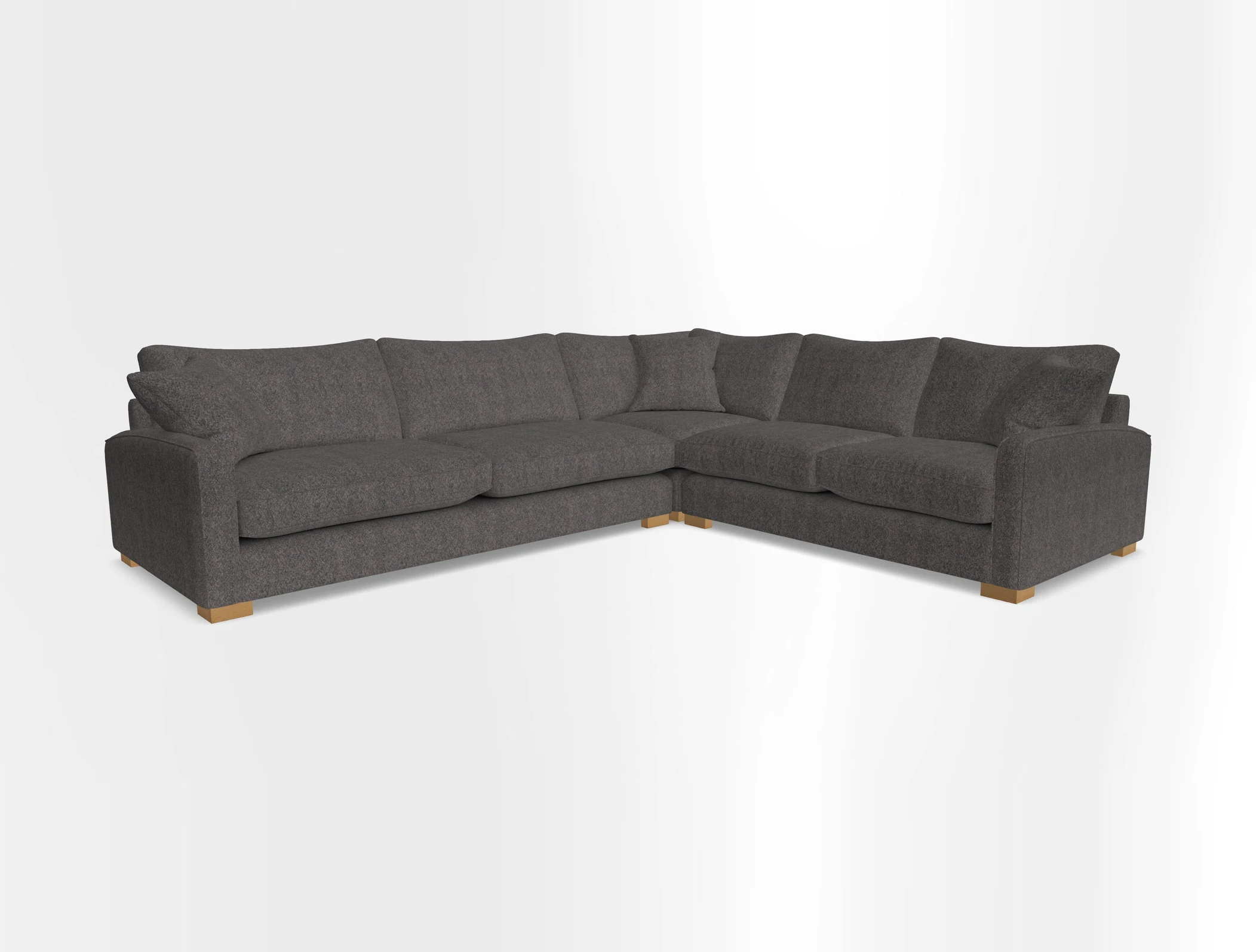 Brook Green large corner sofa LHF in Two Tone Plain Biscuit