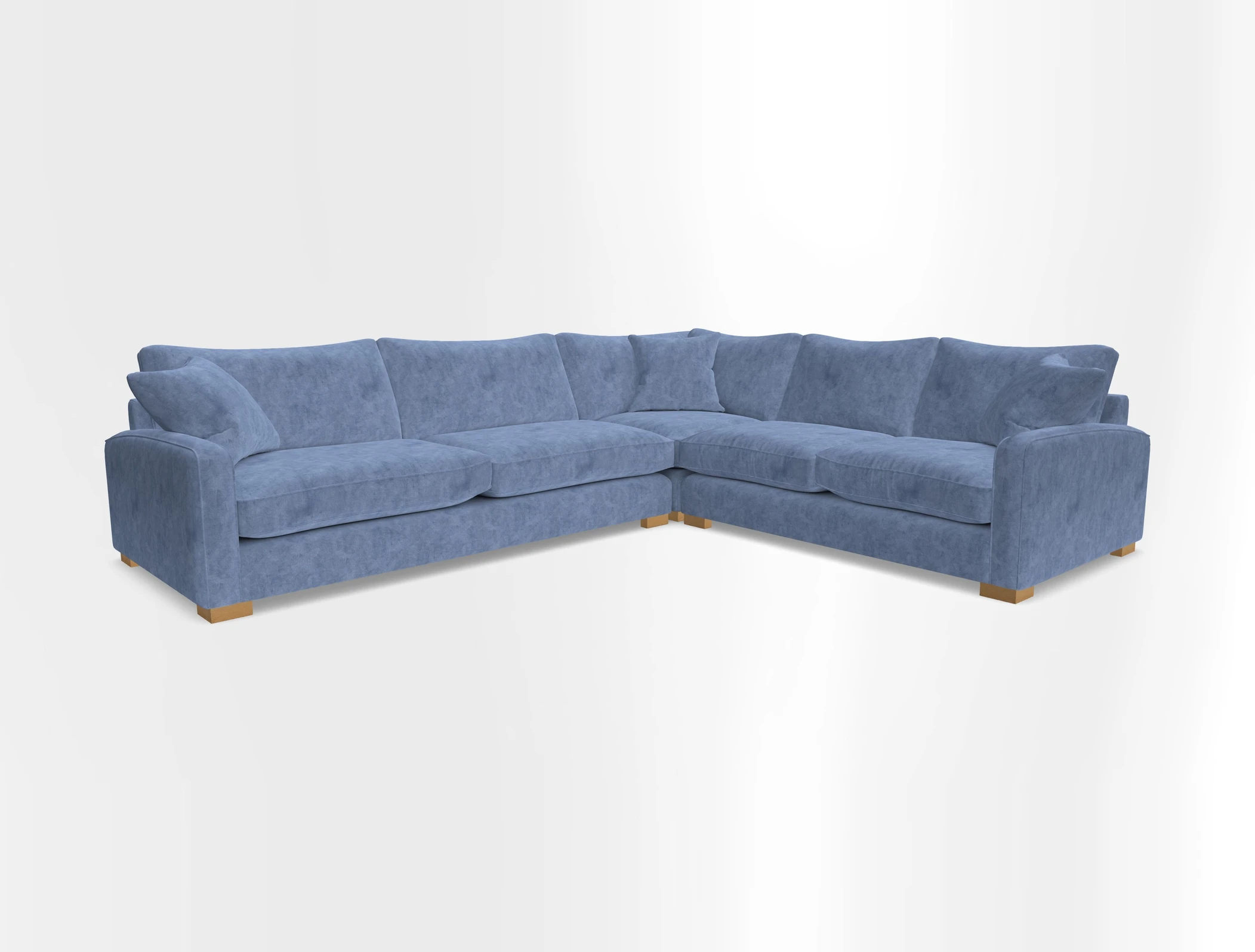 Brook Green large corner sofa LHF in Two Tone Plain Biscuit