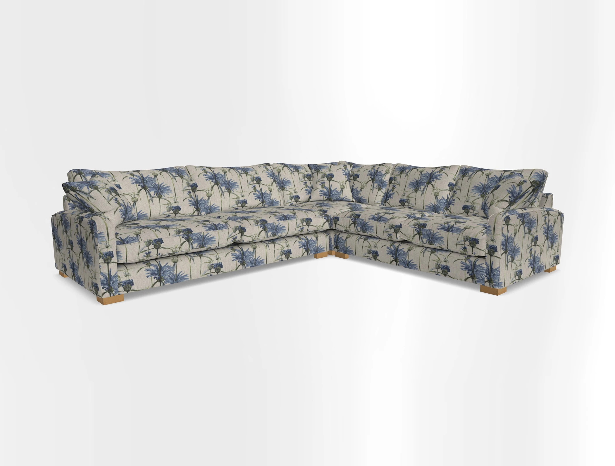 Brook Green large corner sofa LHF in Two Tone Plain Biscuit