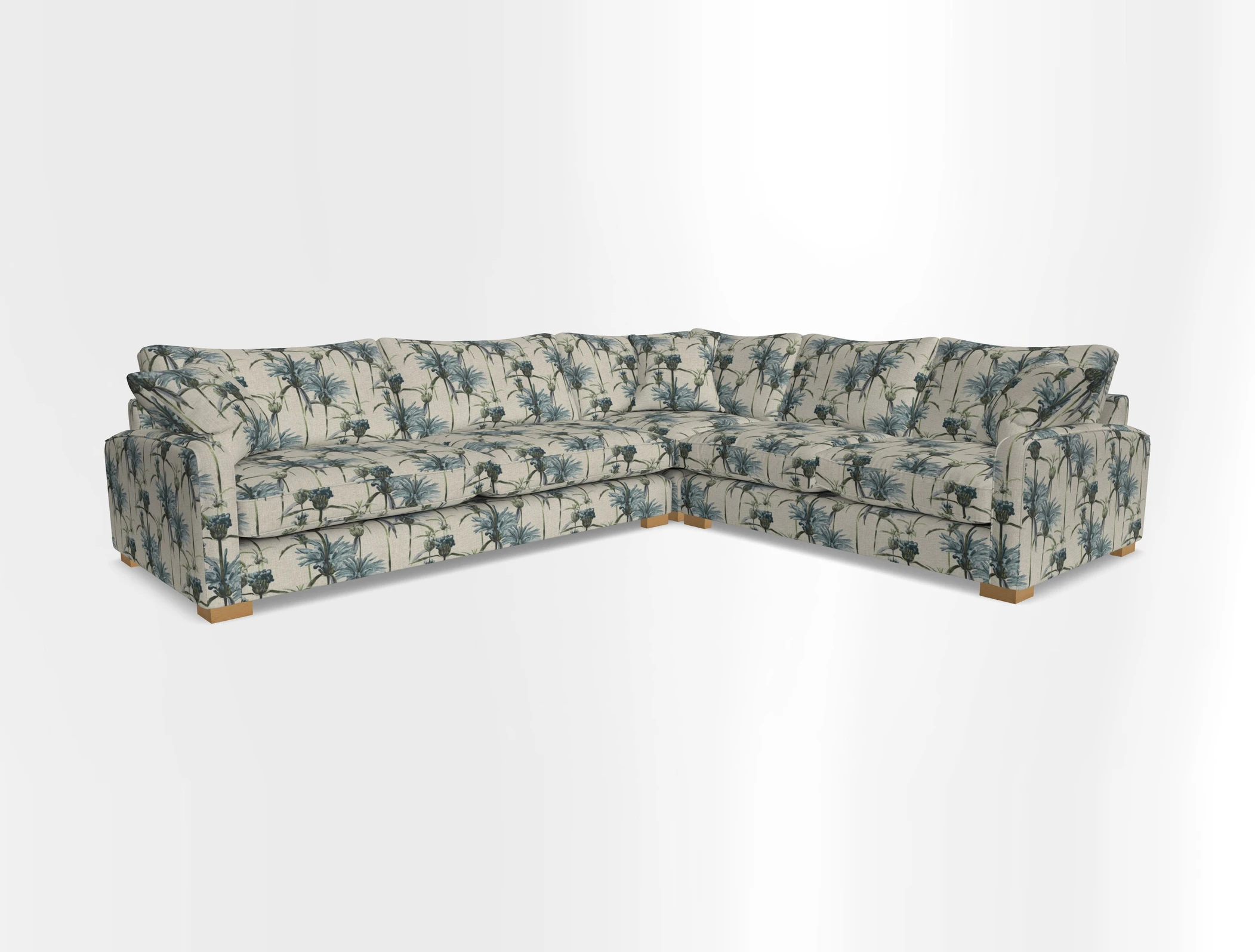 Brook Green large corner sofa LHF in Two Tone Plain Biscuit
