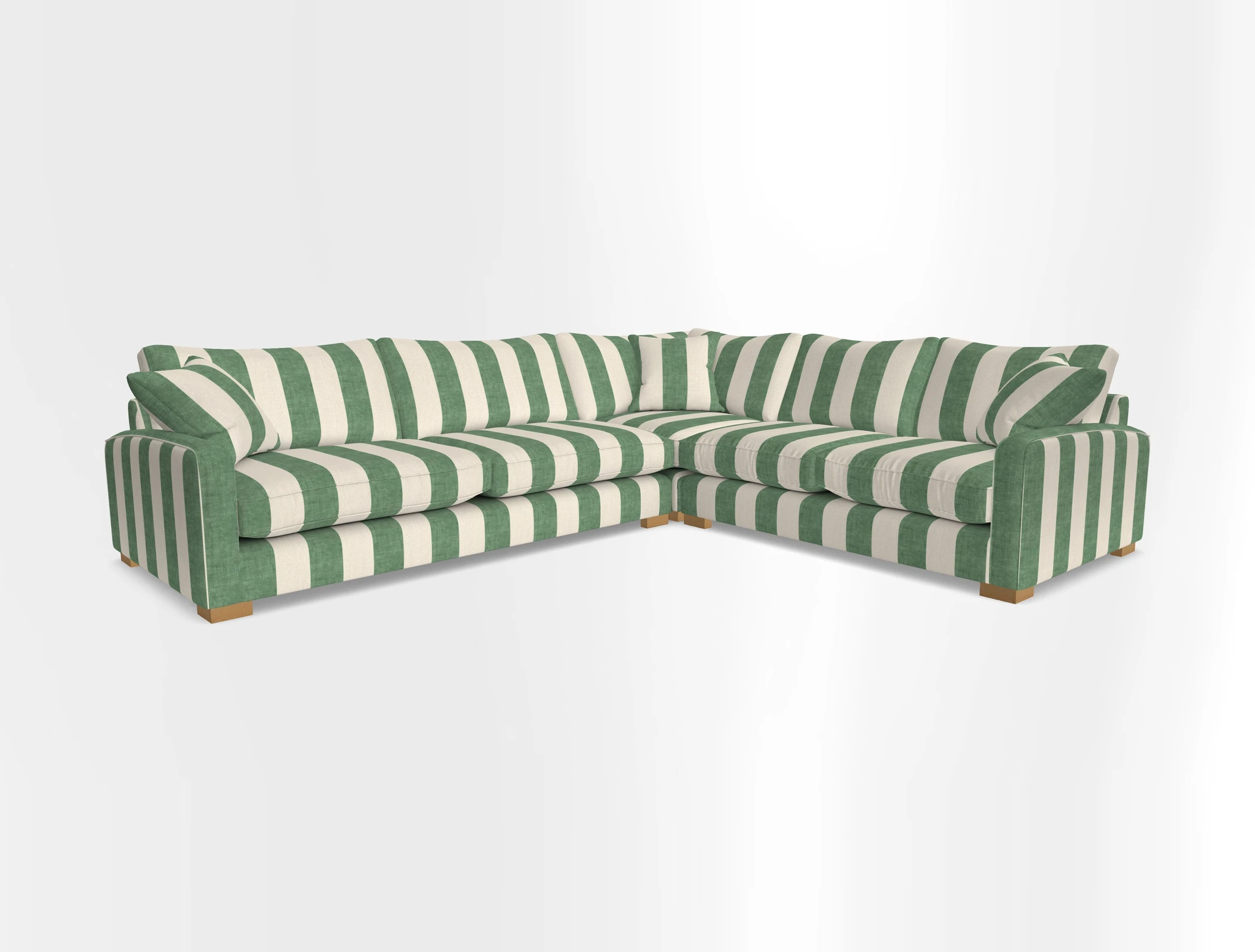 Brook Green large corner sofa LHF in Two Tone Plain Biscuit
