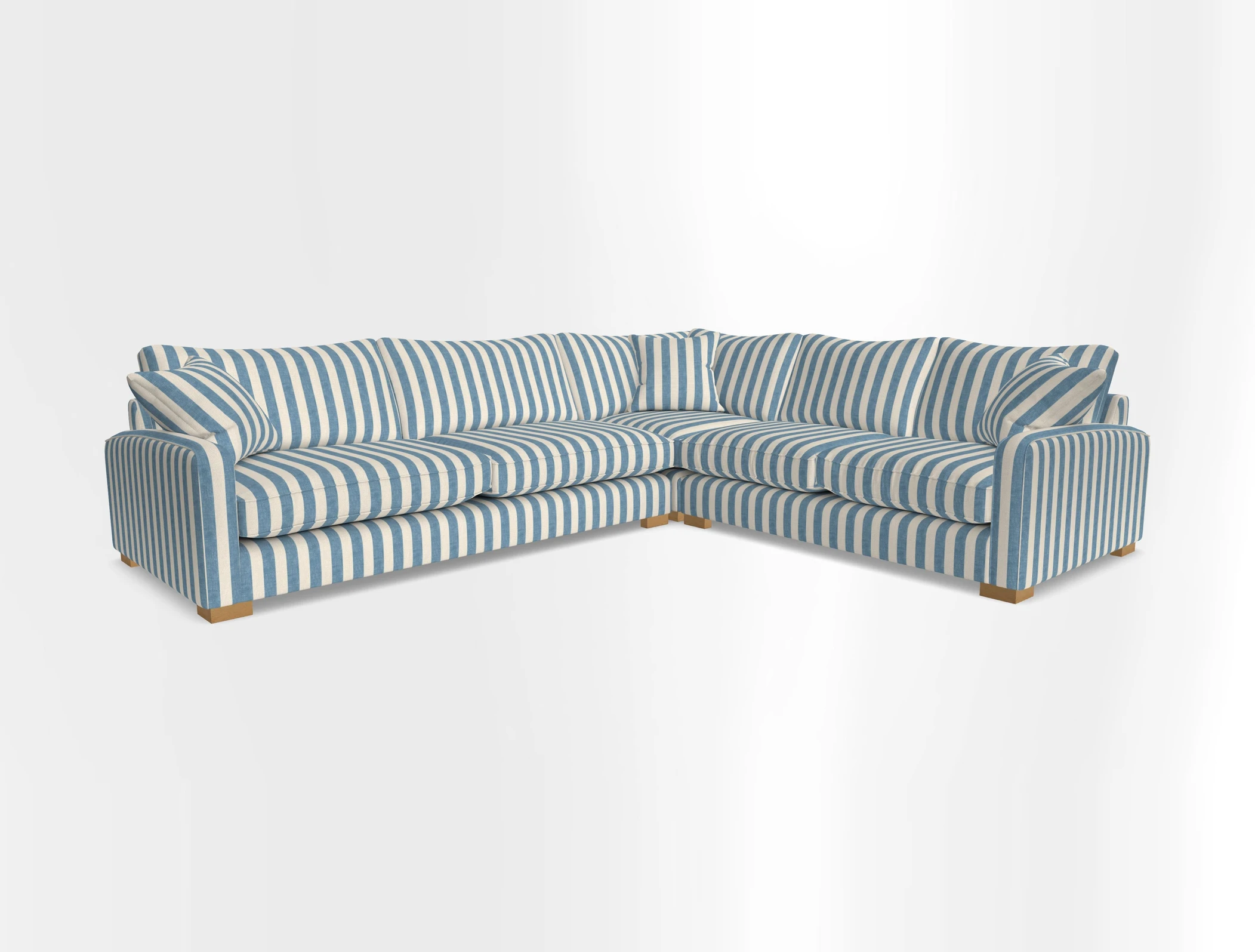 Brook Green large corner sofa LHF in Two Tone Plain Biscuit