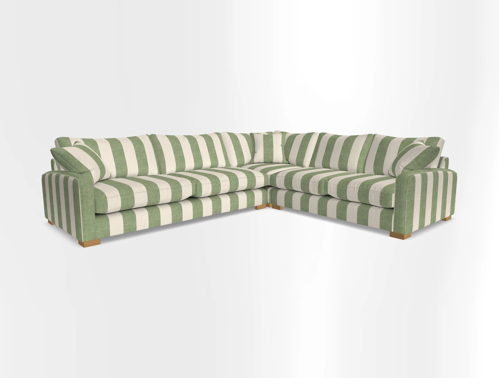 Brook Green large corner sofa LHF in Two Tone Plain Biscuit