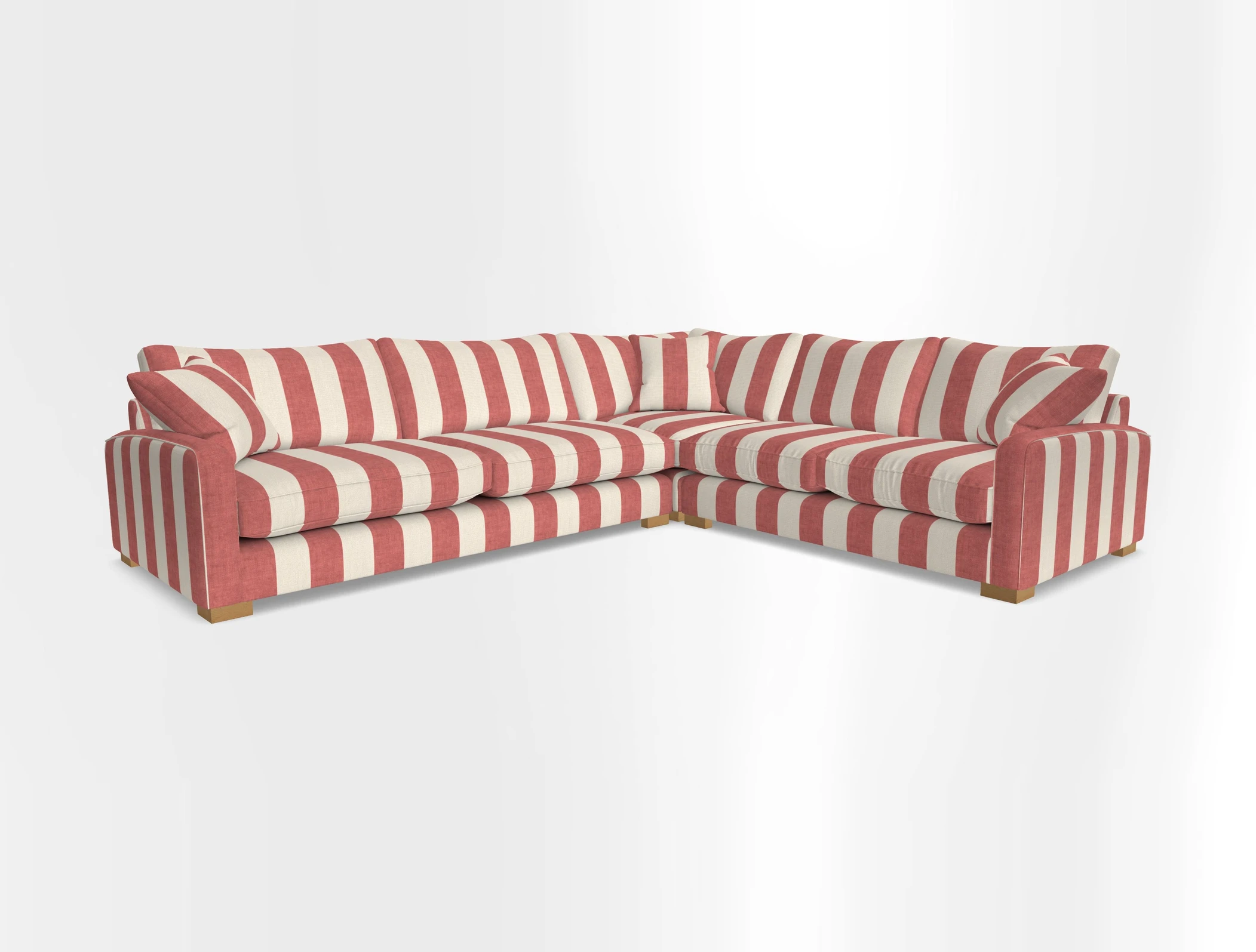 Brook Green large corner sofa LHF in Two Tone Plain Biscuit