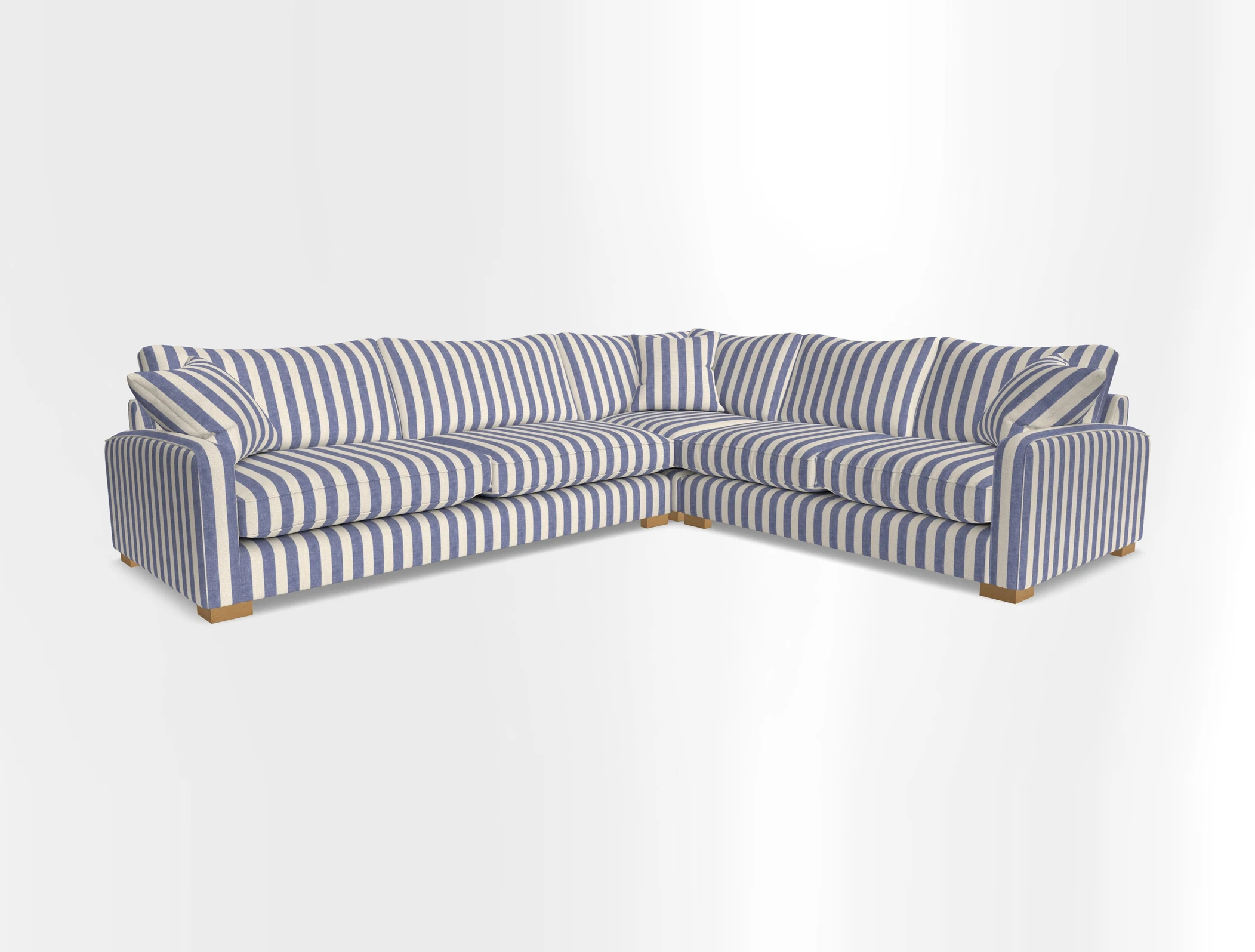 Brook Green large corner sofa LHF in Two Tone Plain Biscuit