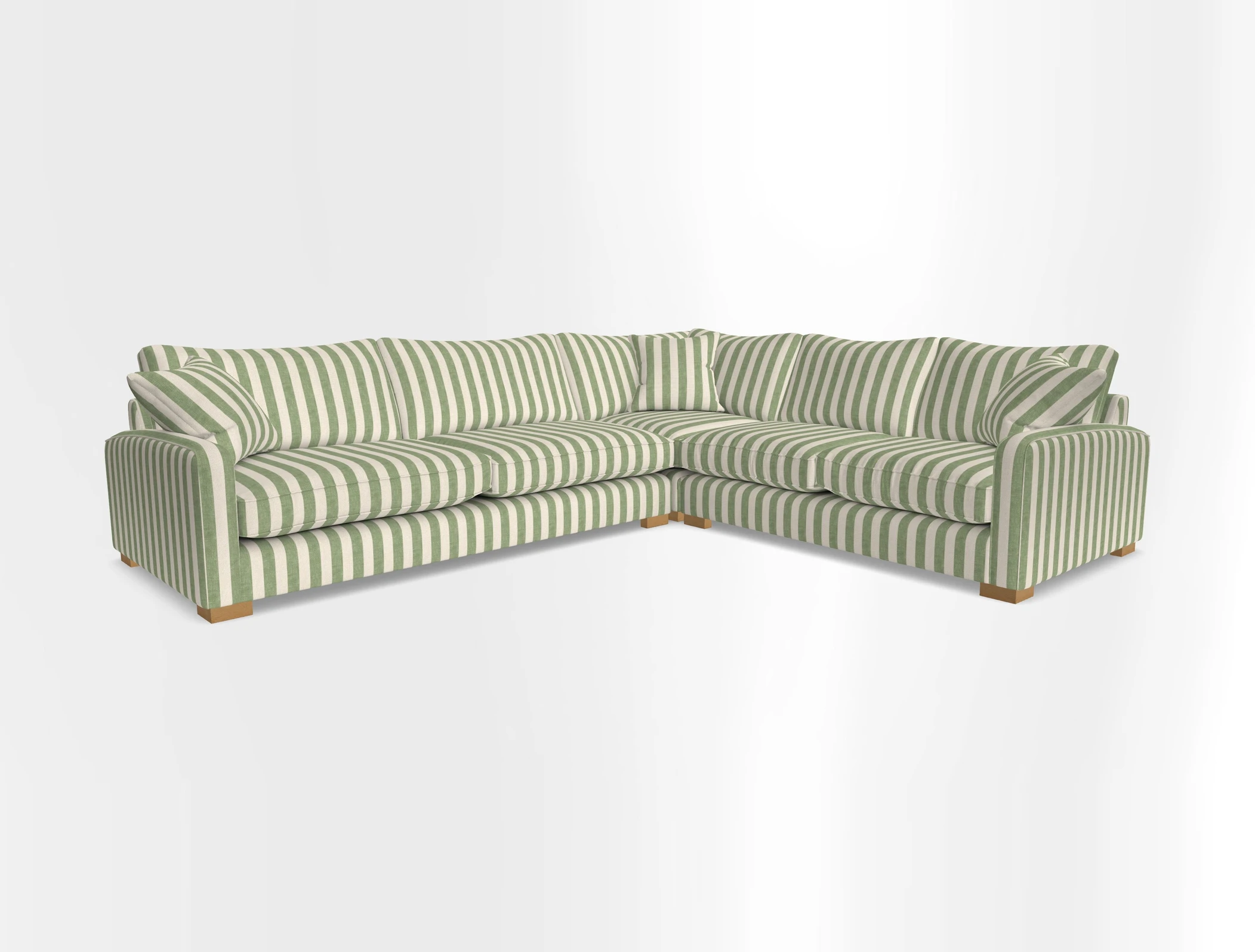 Brook Green large corner sofa LHF in Two Tone Plain Biscuit