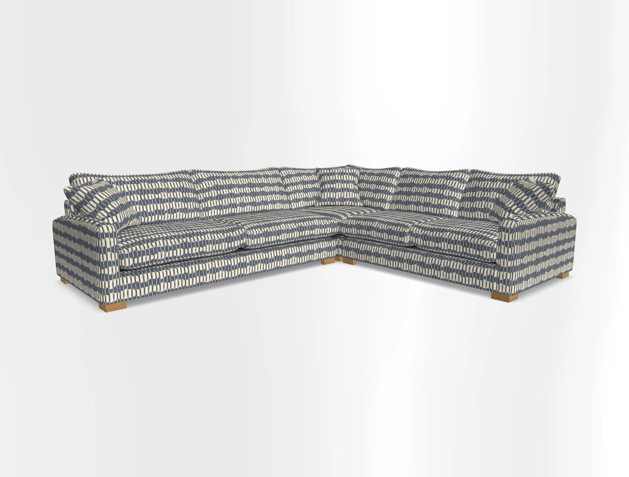 Brook Green large corner sofa LHF in Two Tone Plain Biscuit
