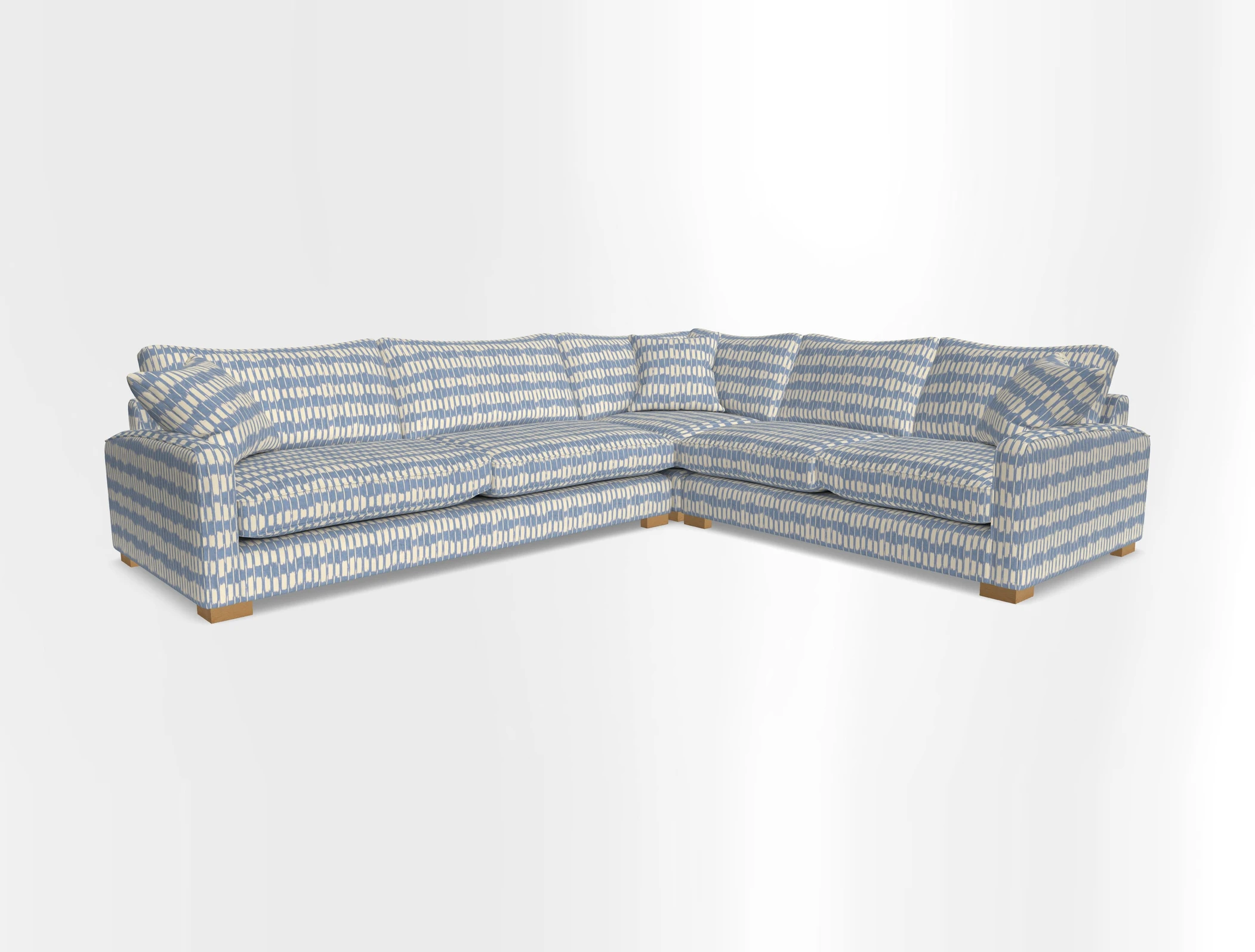 Brook Green large corner sofa LHF in Two Tone Plain Biscuit