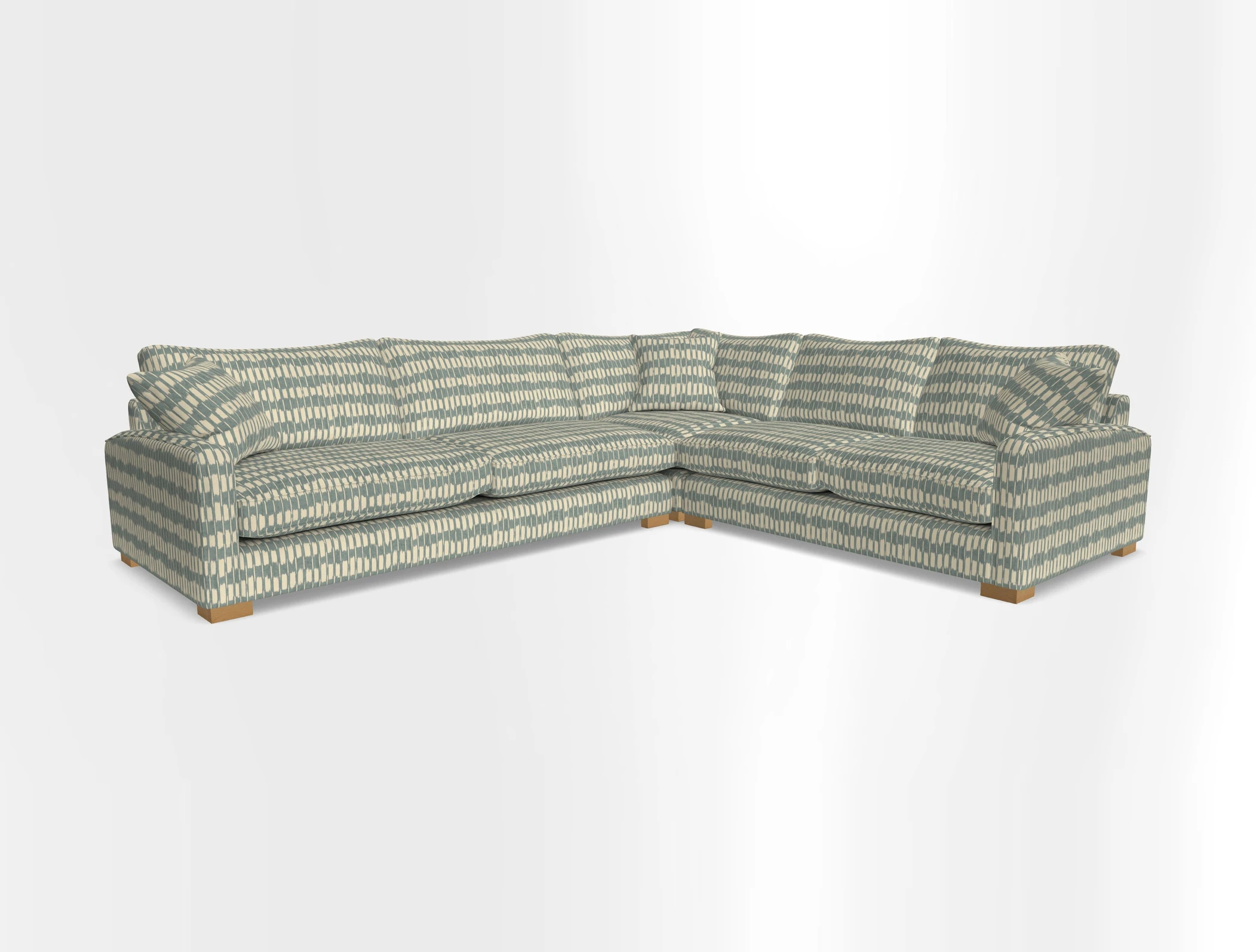 Brook Green large corner sofa LHF in Two Tone Plain Biscuit
