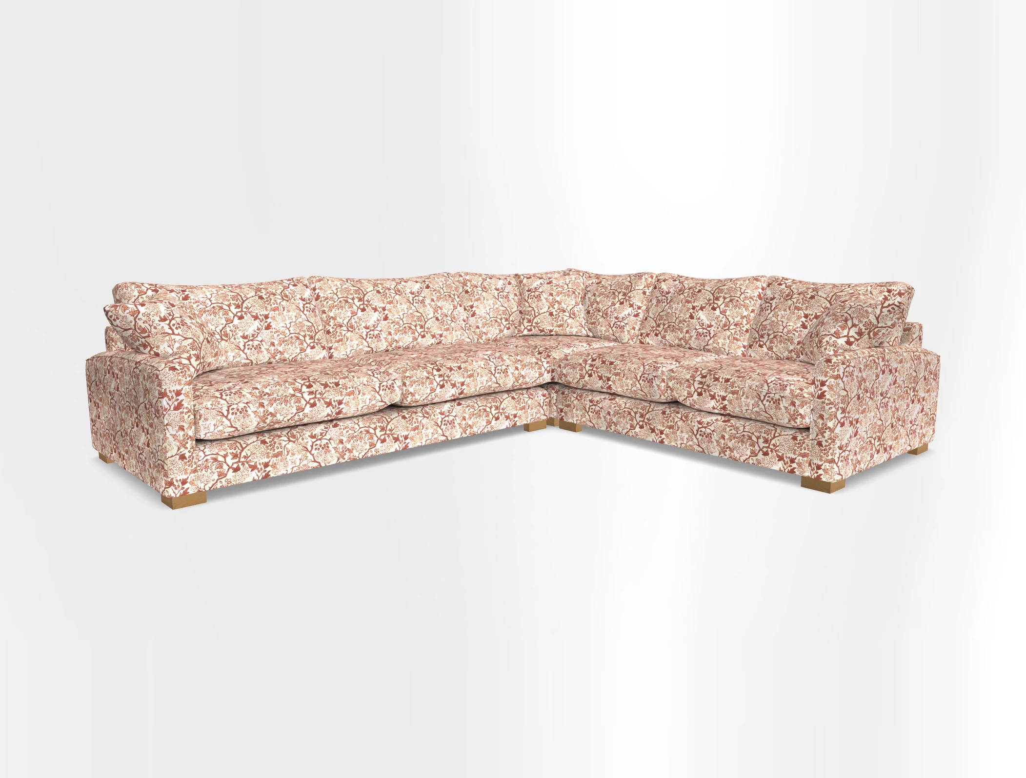 Brook Green large corner sofa LHF in Two Tone Plain Biscuit