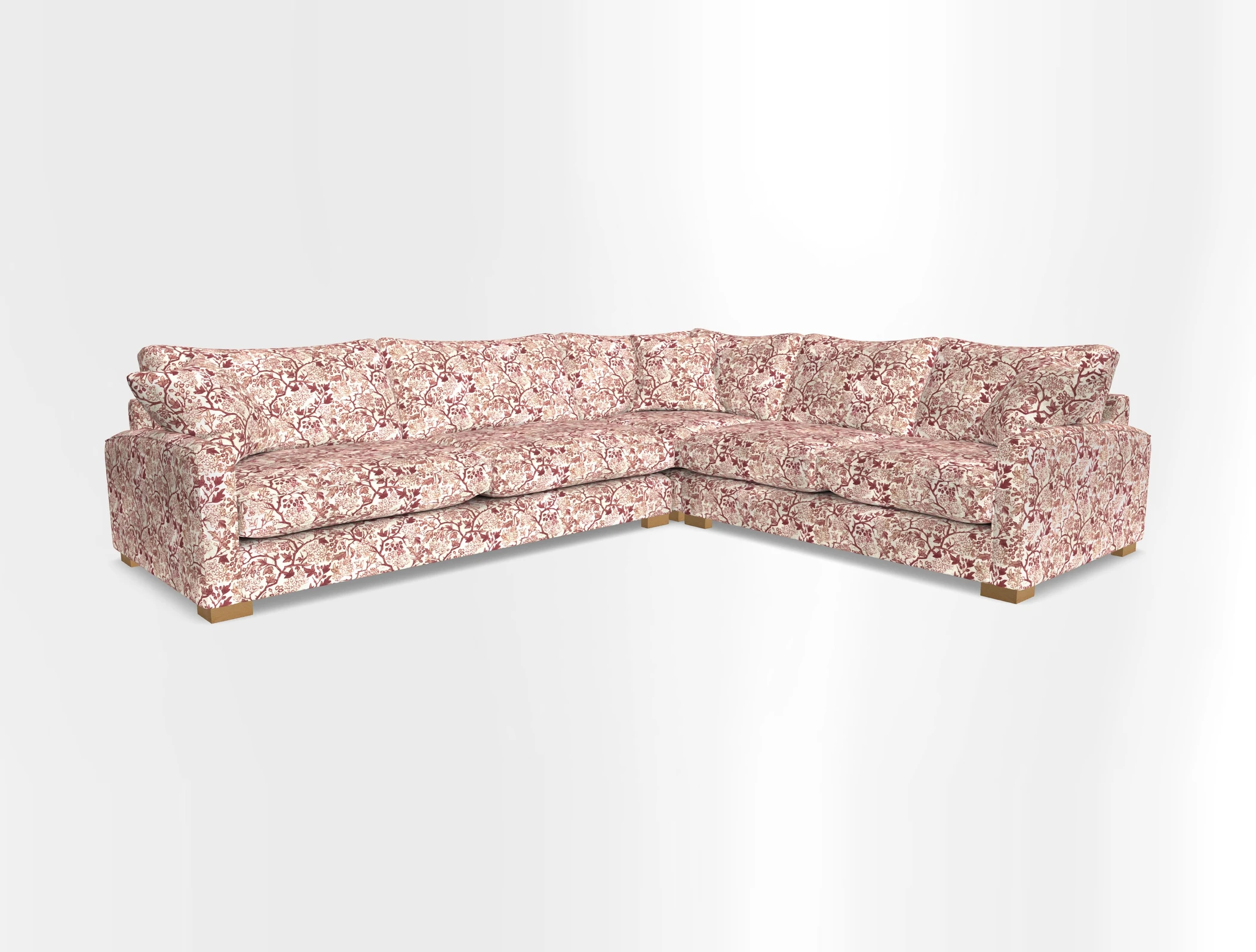 Brook Green large corner sofa LHF in Two Tone Plain Biscuit