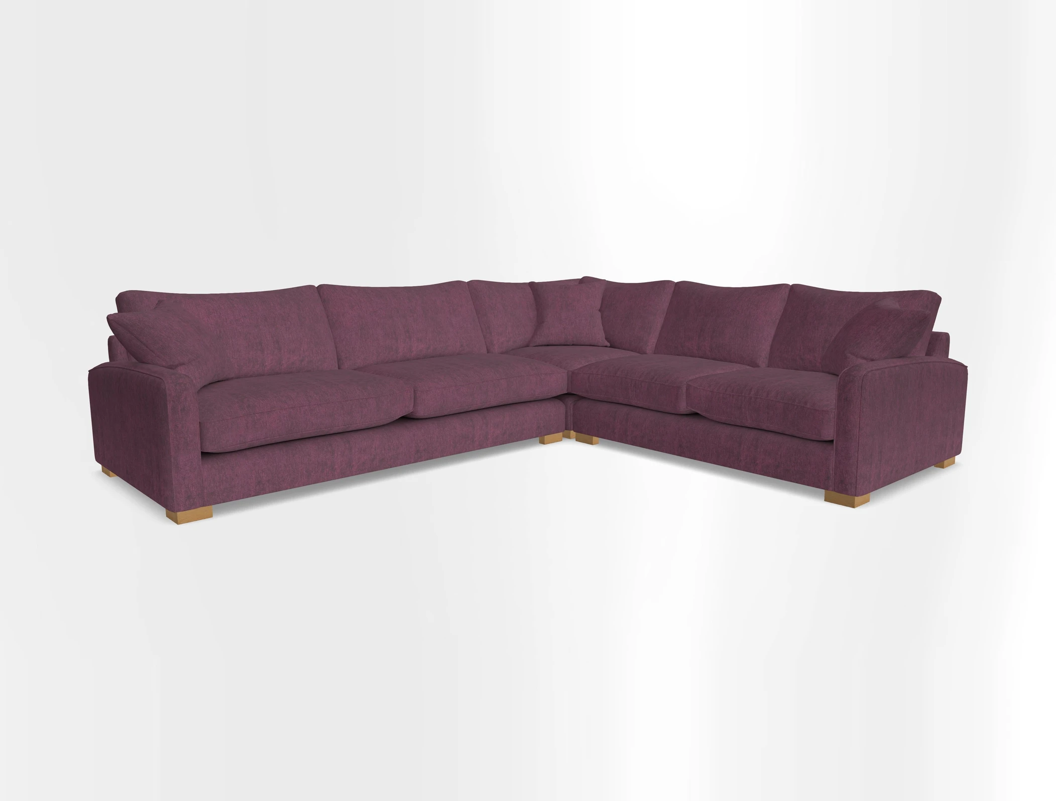 Brook Green large corner sofa LHF in Two Tone Plain Biscuit