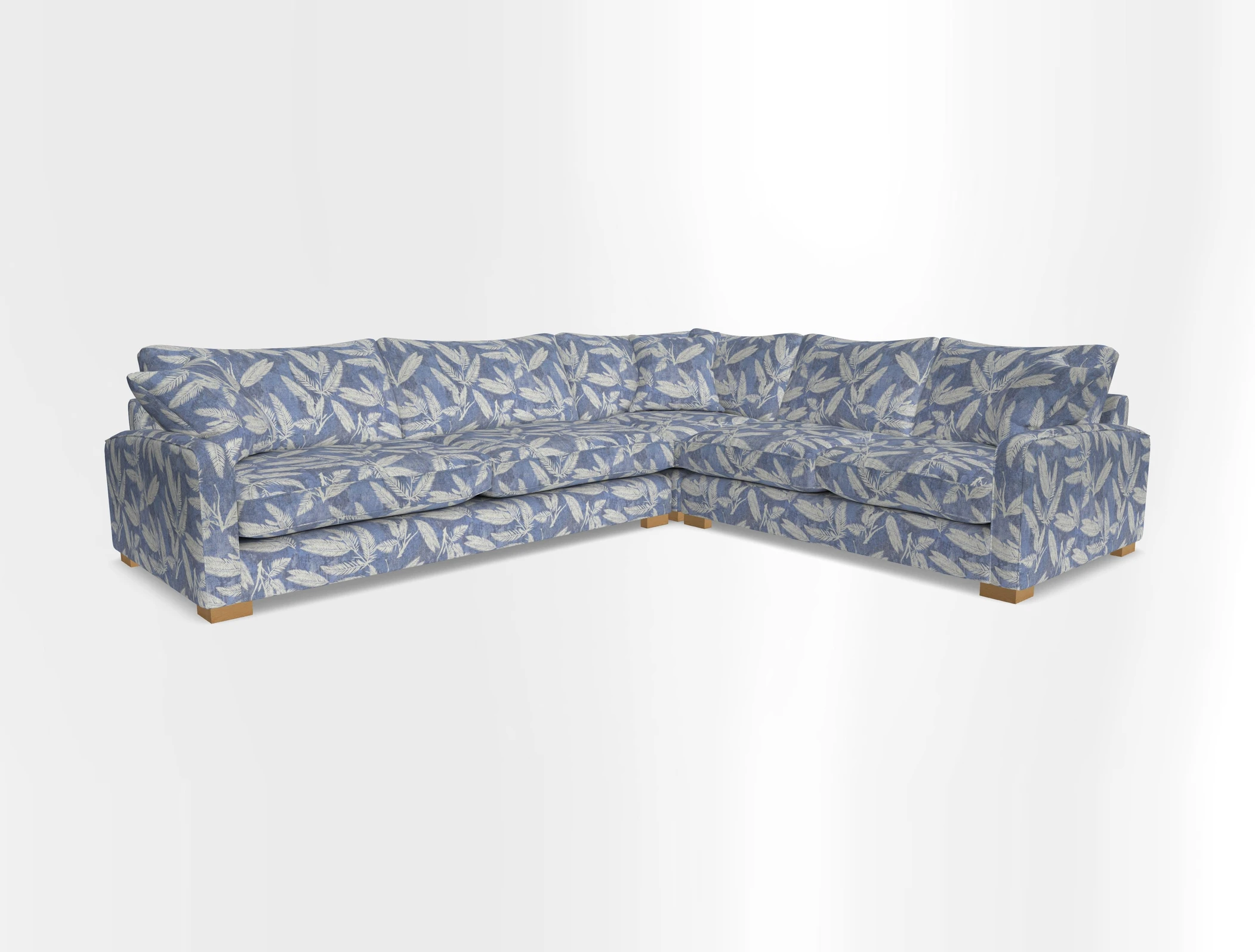Brook Green large corner sofa LHF in Two Tone Plain Biscuit