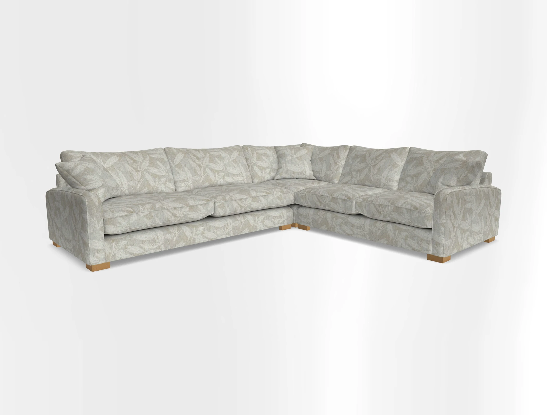 Brook Green large corner sofa LHF in Two Tone Plain Biscuit