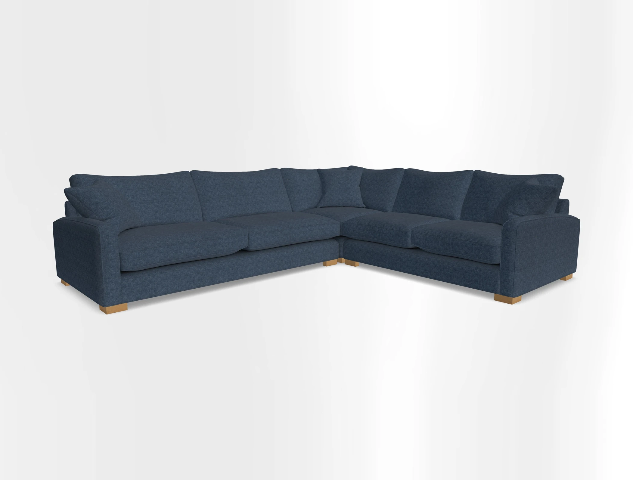 Brook Green large corner sofa LHF in Two Tone Plain Biscuit