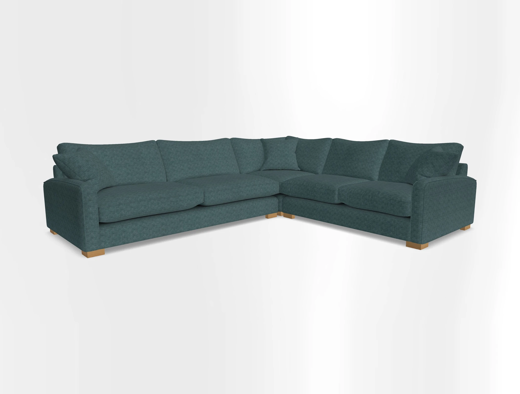 Brook Green large corner sofa LHF in Two Tone Plain Biscuit