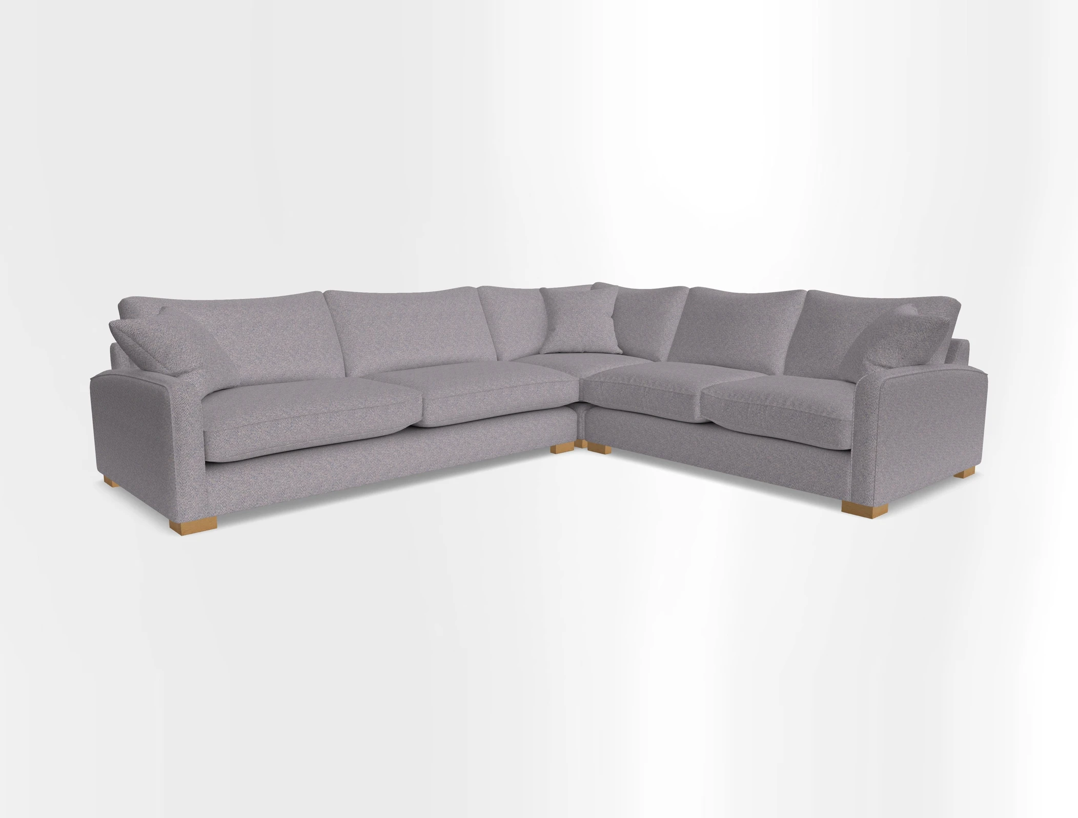 Brook Green large corner sofa LHF in Two Tone Plain Biscuit