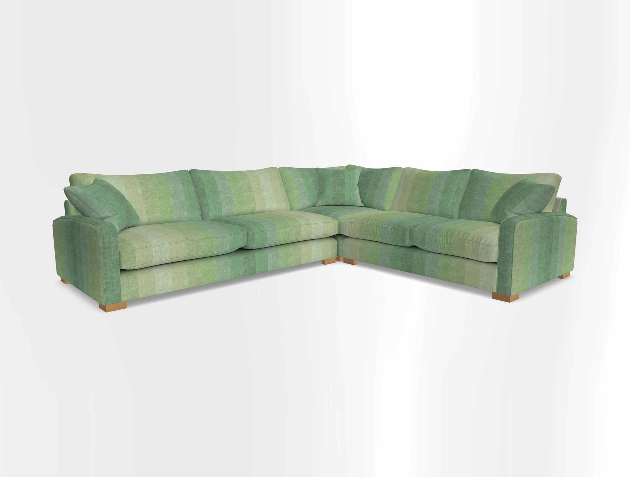 Brook Green large corner sofa LHF in Two Tone Plain Biscuit