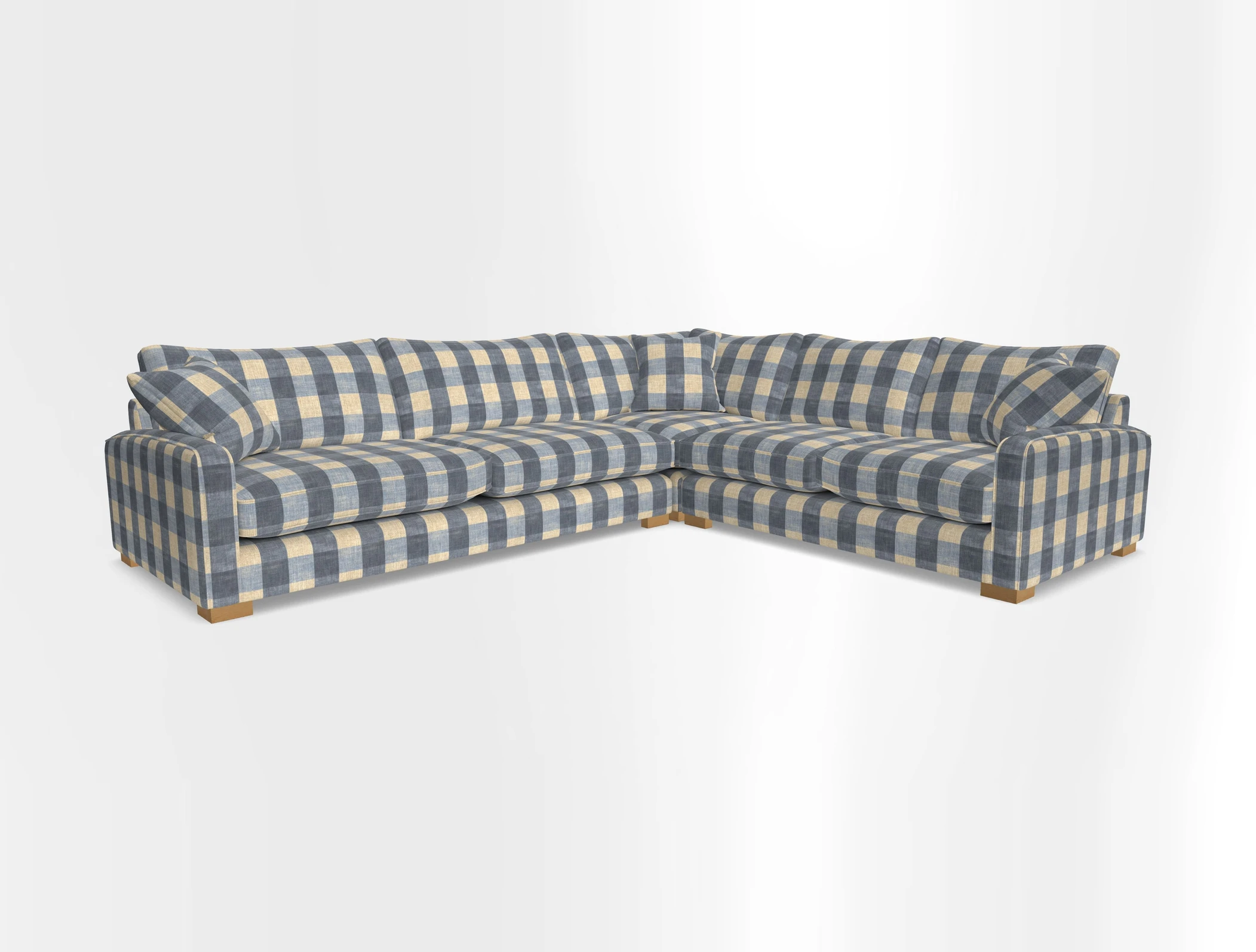 Brook Green large corner sofa LHF in Two Tone Plain Biscuit