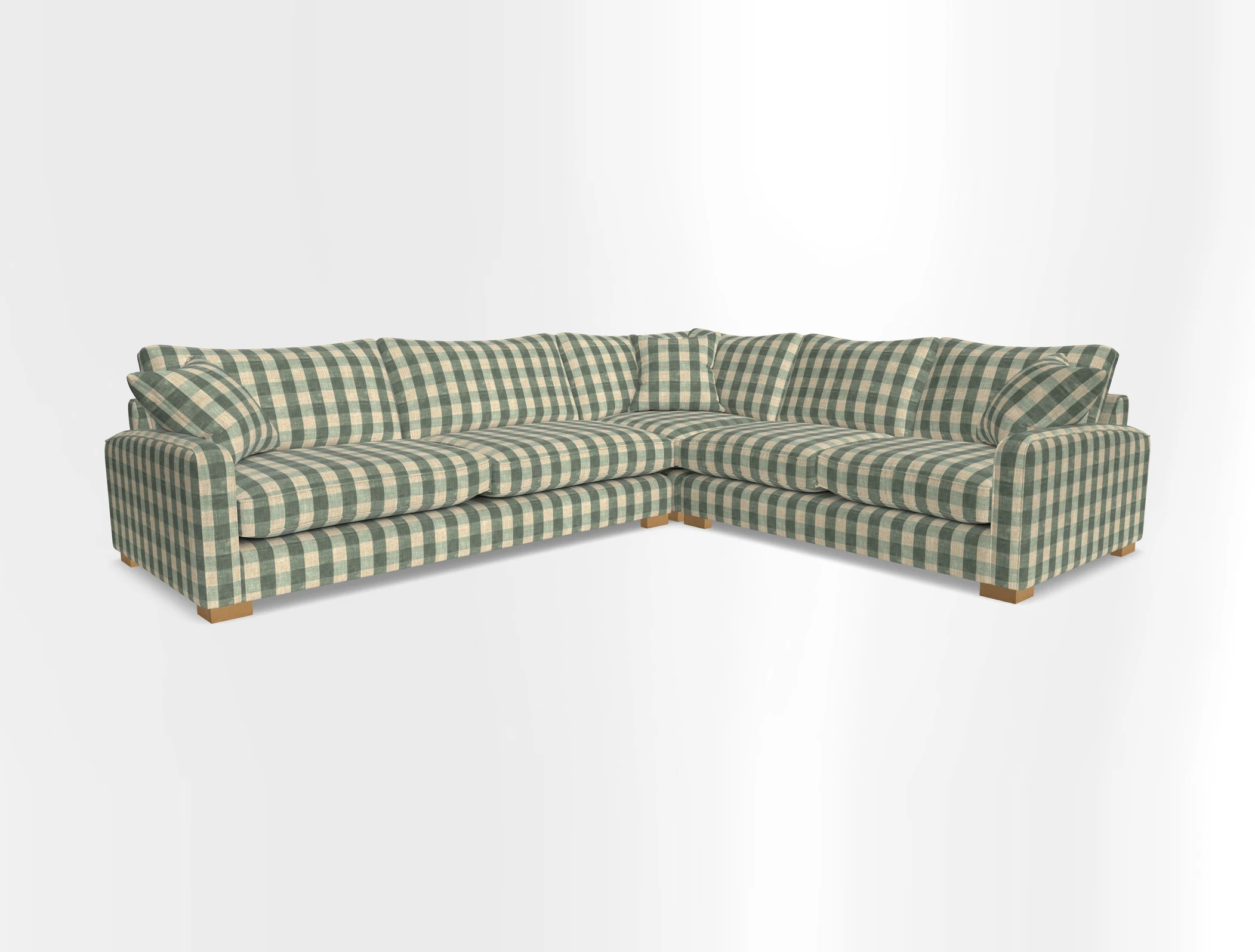 Brook Green large corner sofa LHF in Two Tone Plain Biscuit